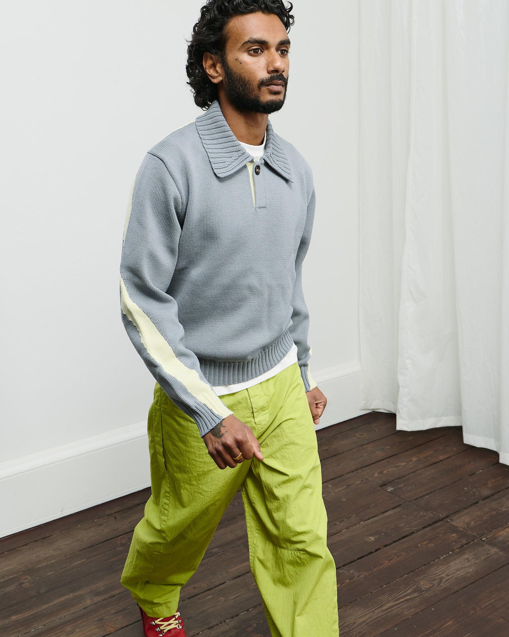 Opvarmning Knit - Grey/Pale Yellow