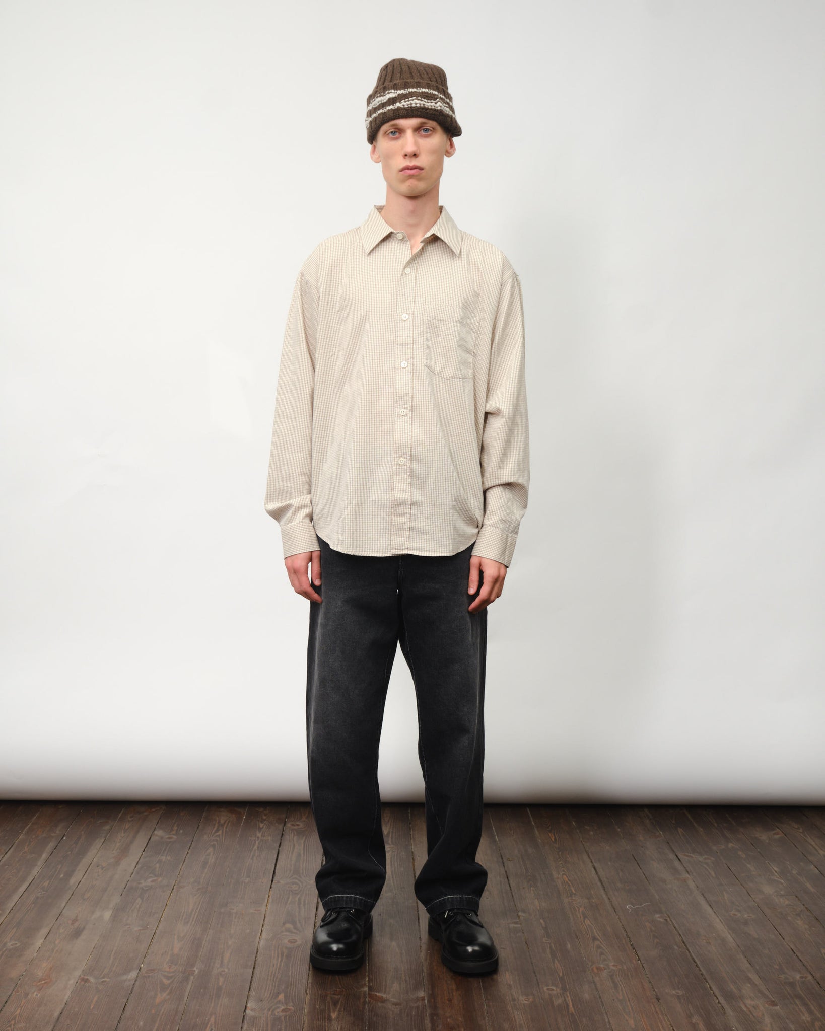 Executive Shirt - Beige Check