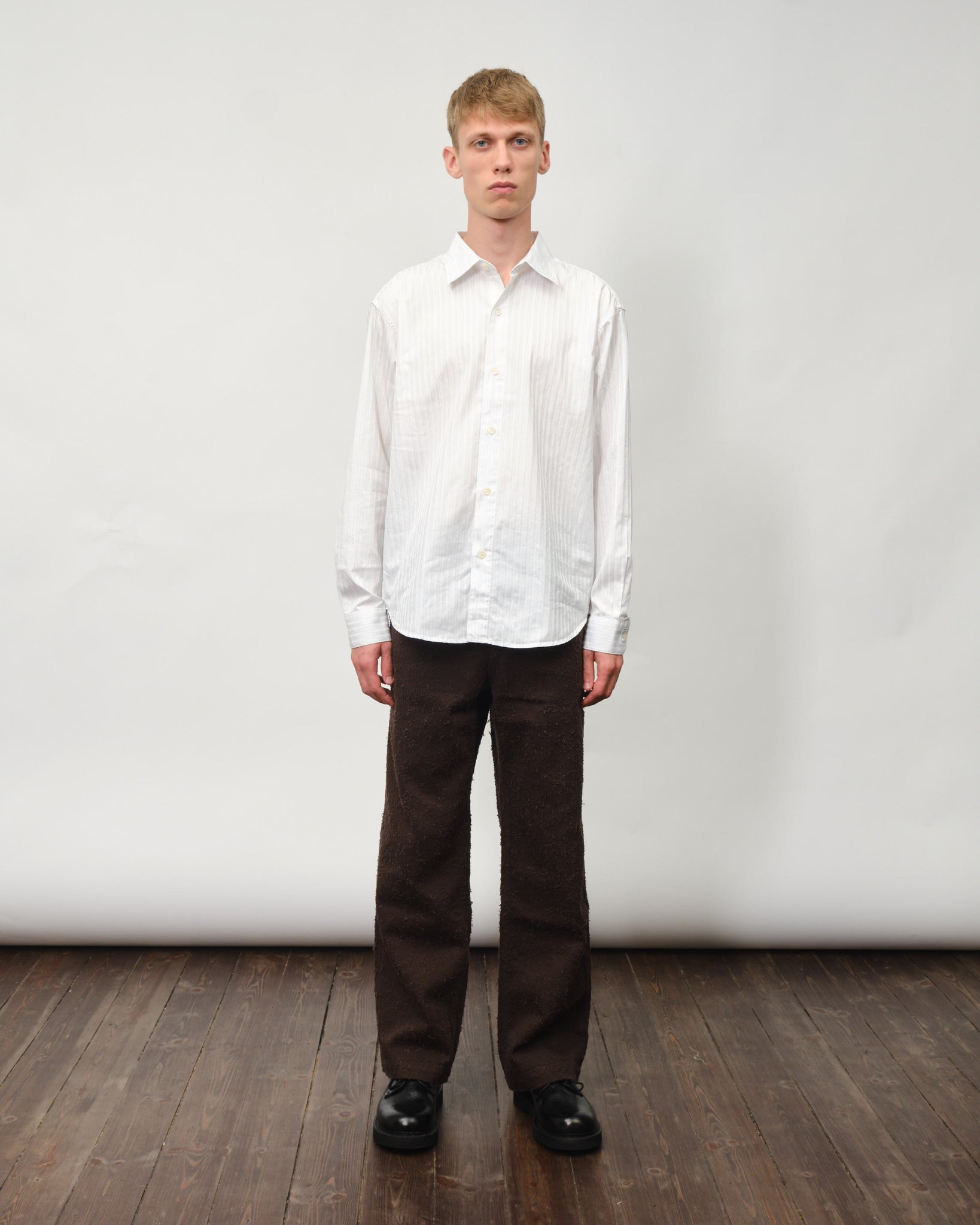 Common Shirt - Fancy White Stripe