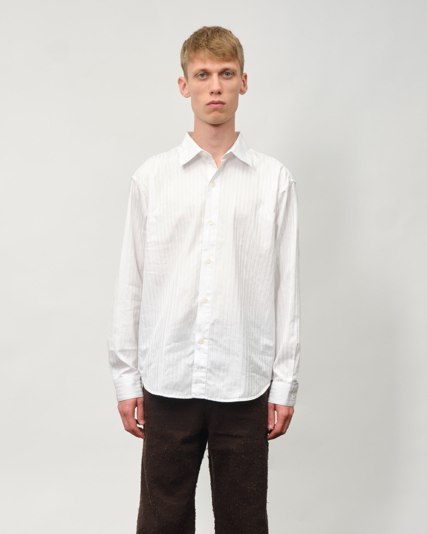 Common Shirt - Fancy White Stripe