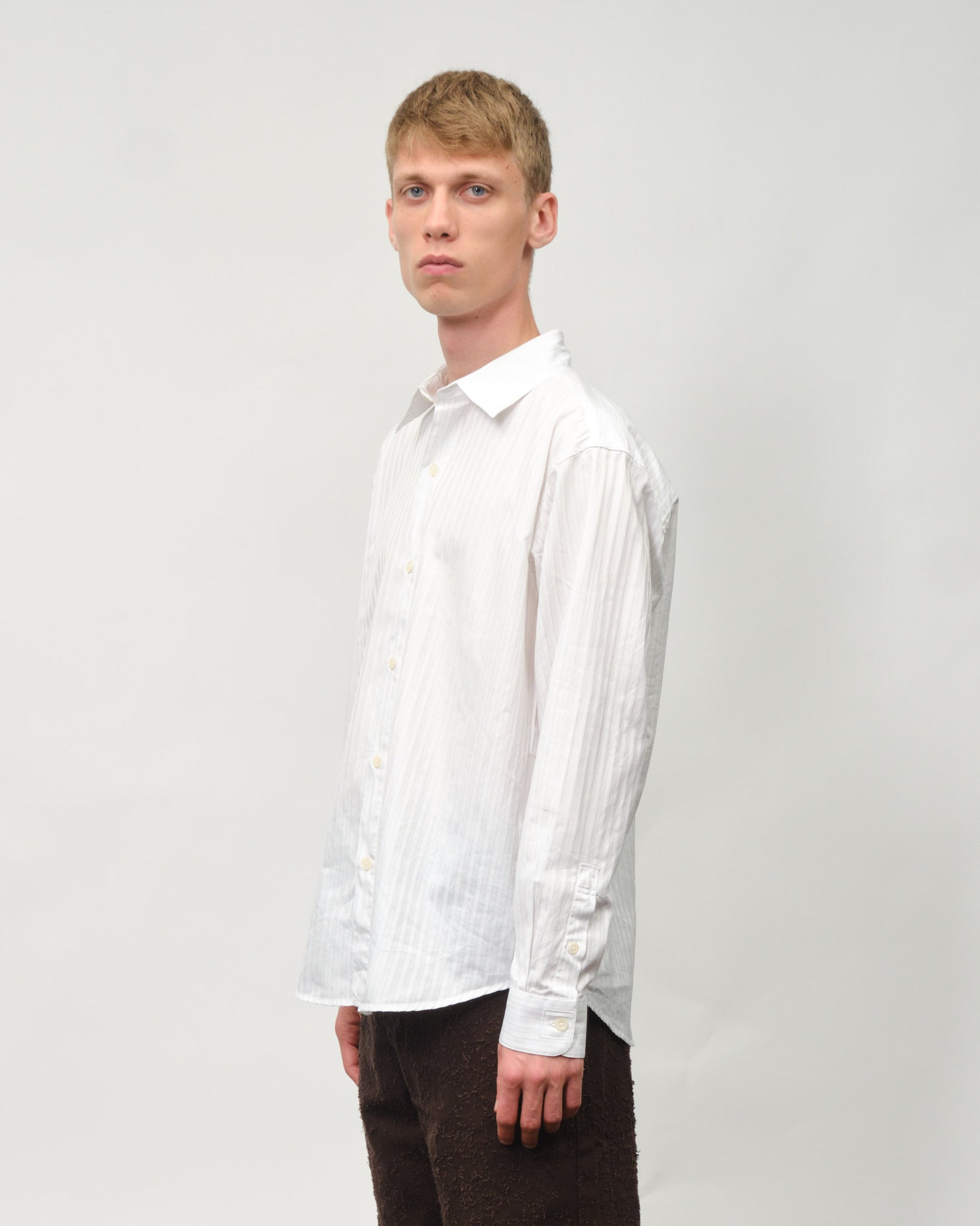 Common Shirt - Fancy White Stripe