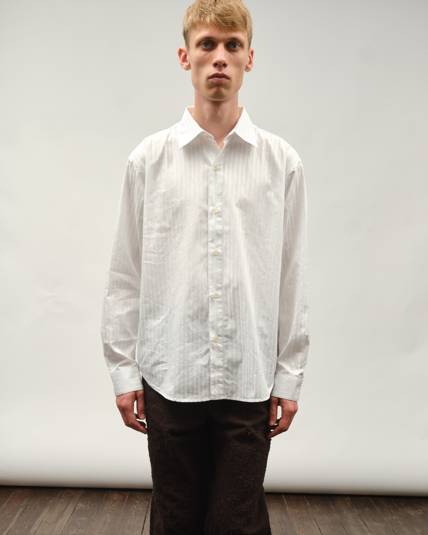 Common Shirt - Fancy White Stripe