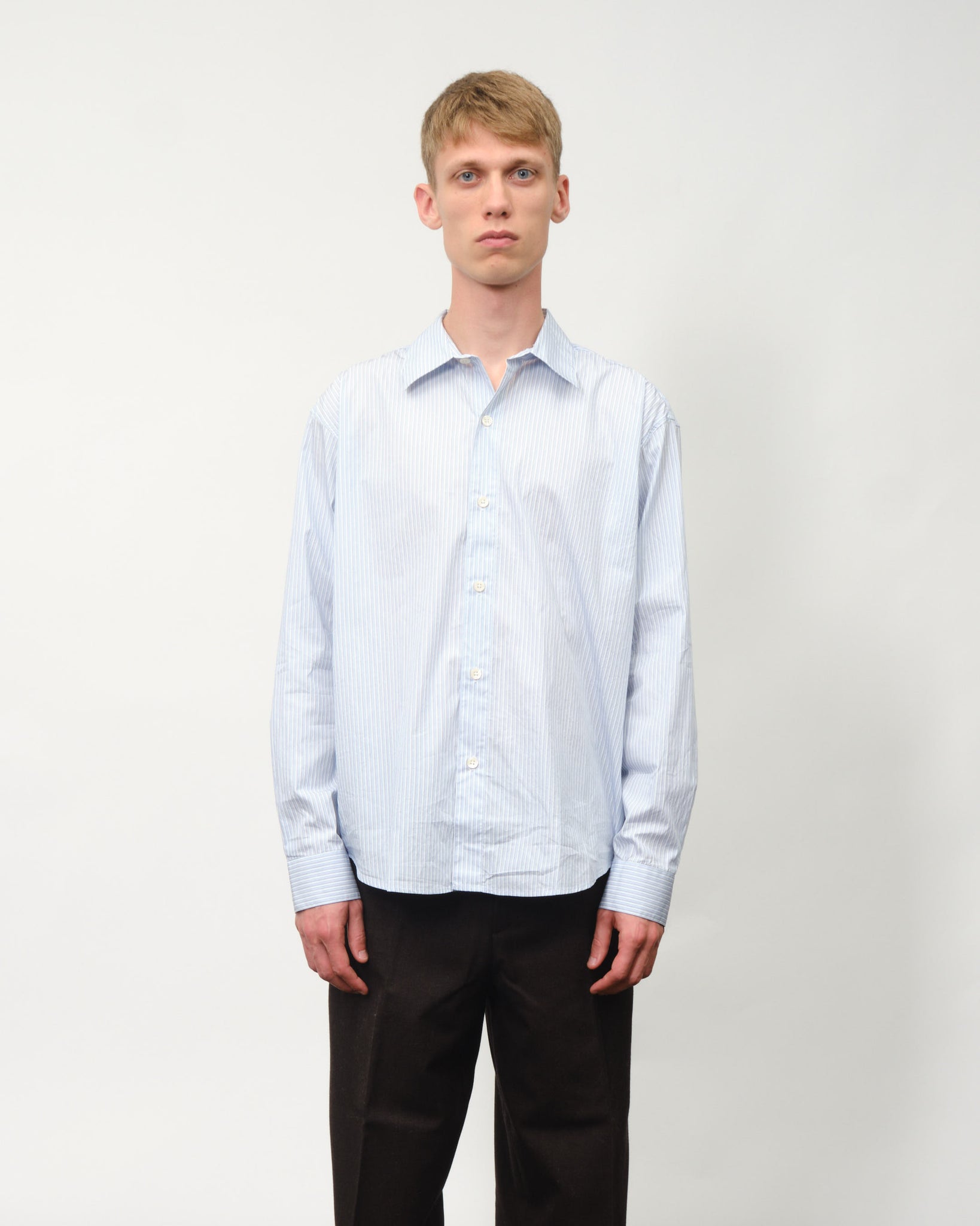 Common Shirt - Blue Fine Stripe