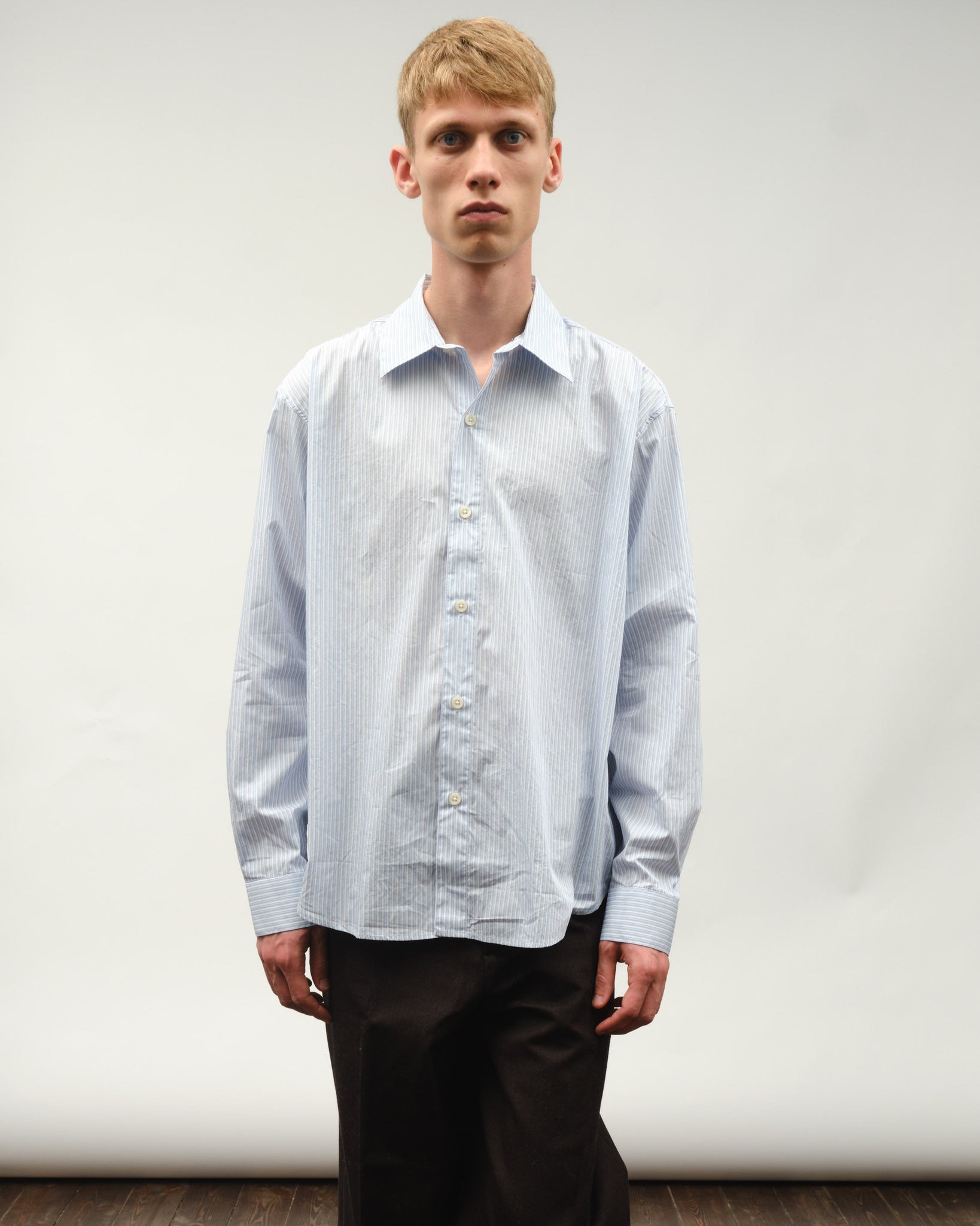 Common Shirt - Blue Fine Stripe