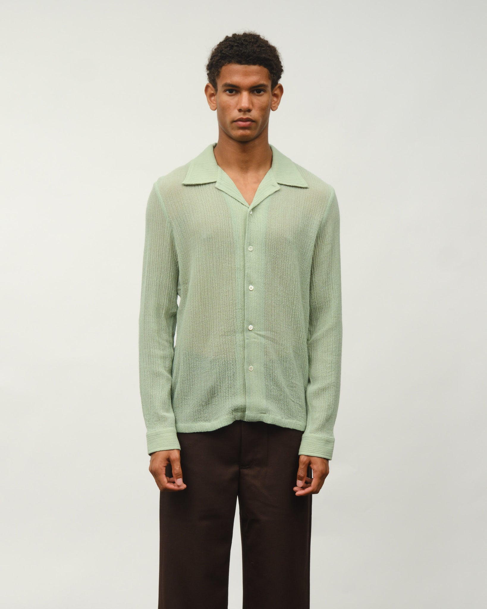 Jagou Shirt - Old Mint Pleat