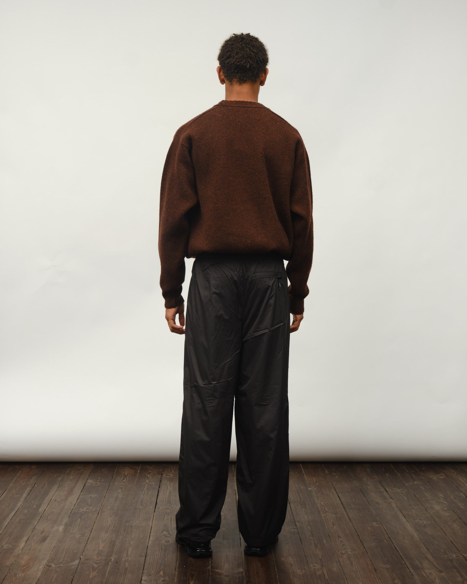 Felted Wool Crewneck - Rusty Brown