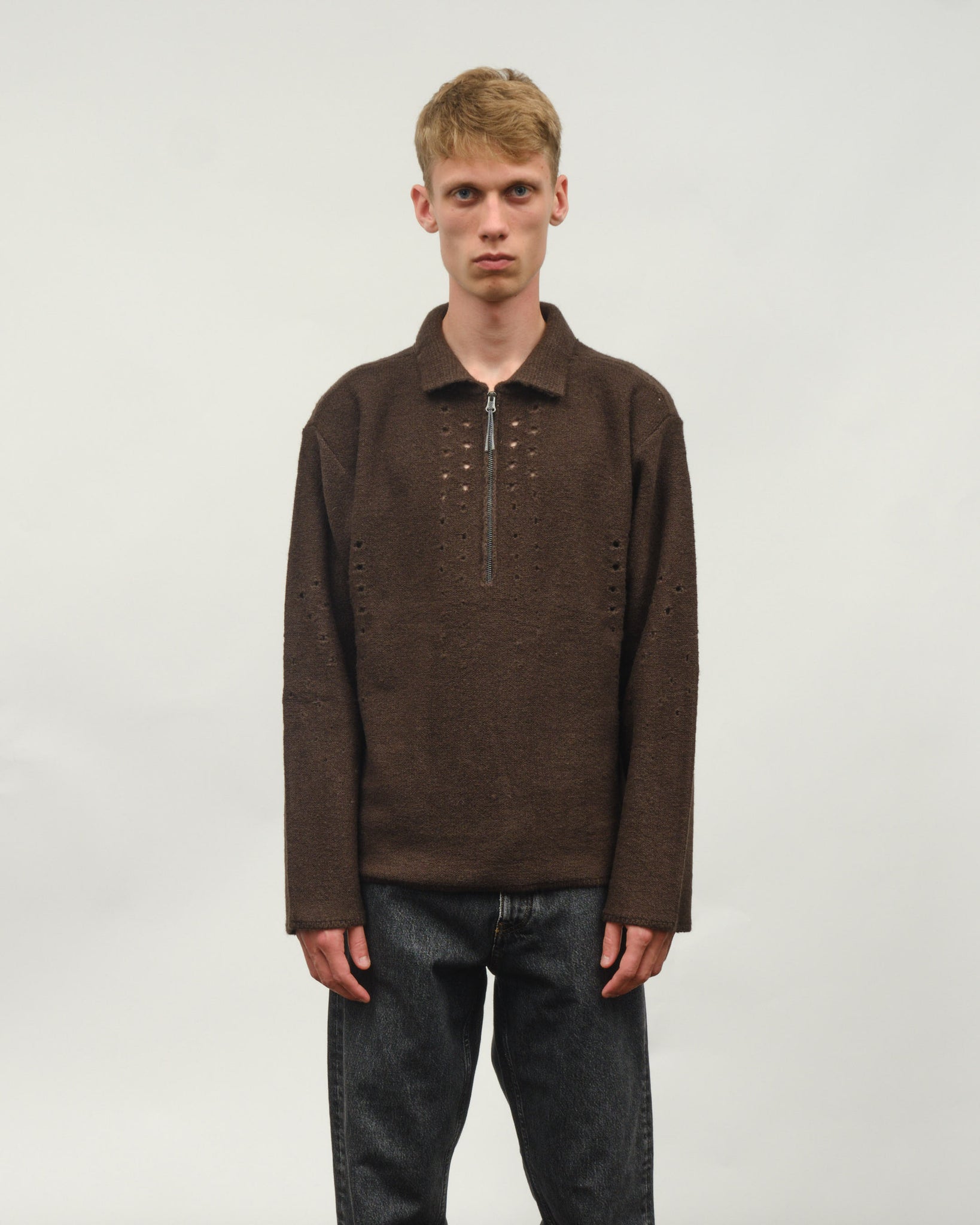 Mohair Polo - Brown