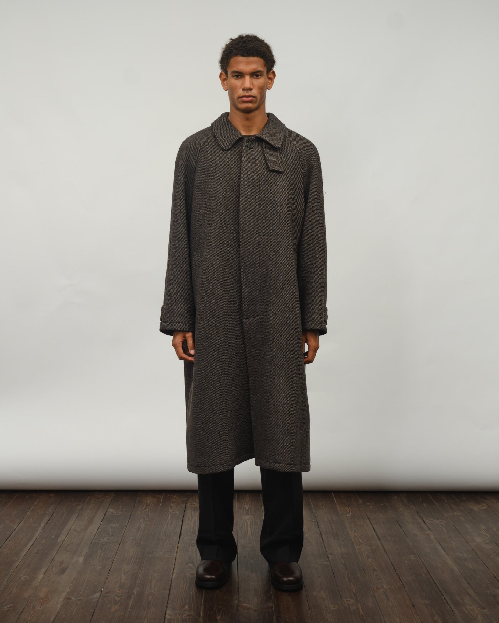 Installation Coat - Brown Recycled Wool