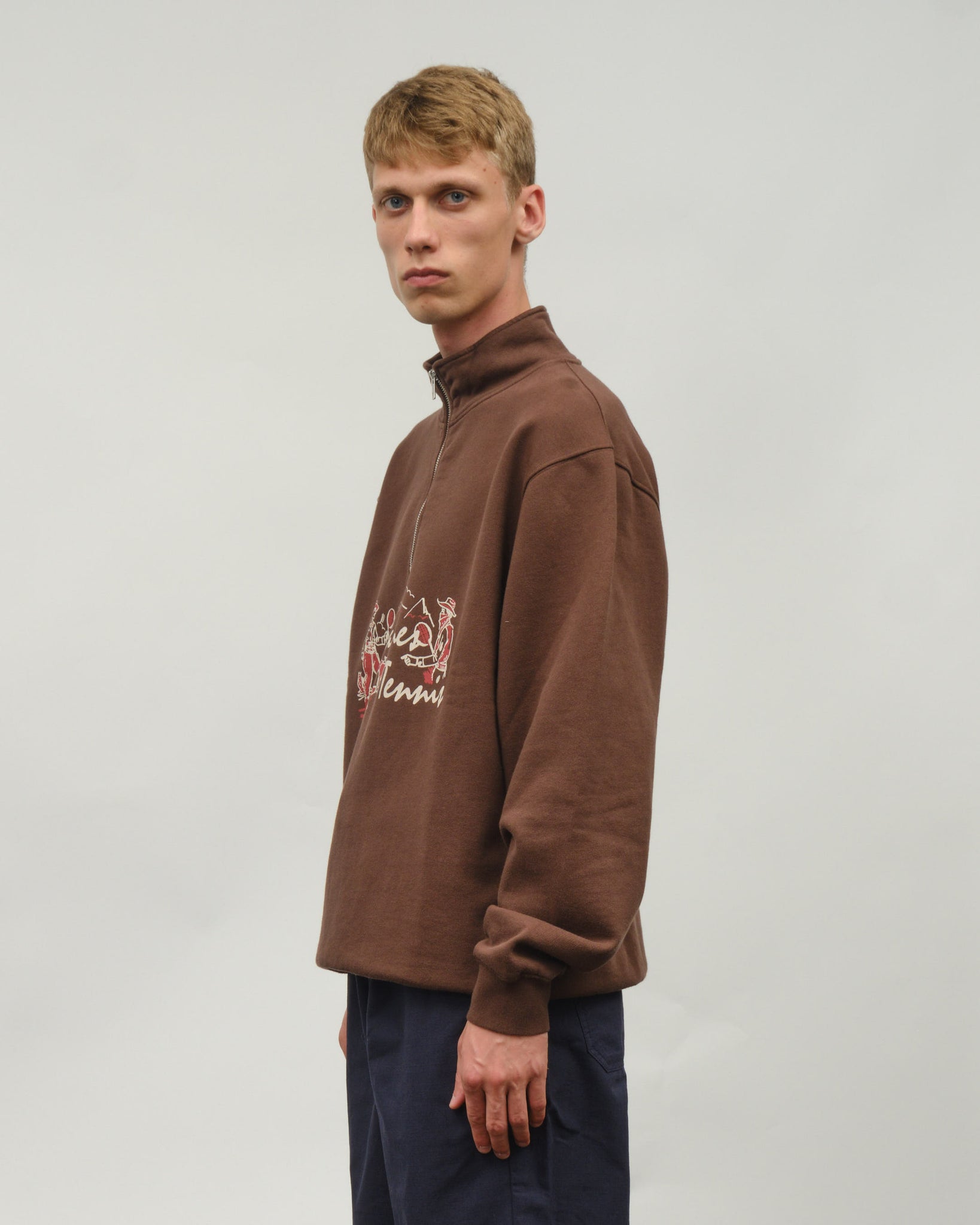 Dustup Zip Sweatshirt - Brown