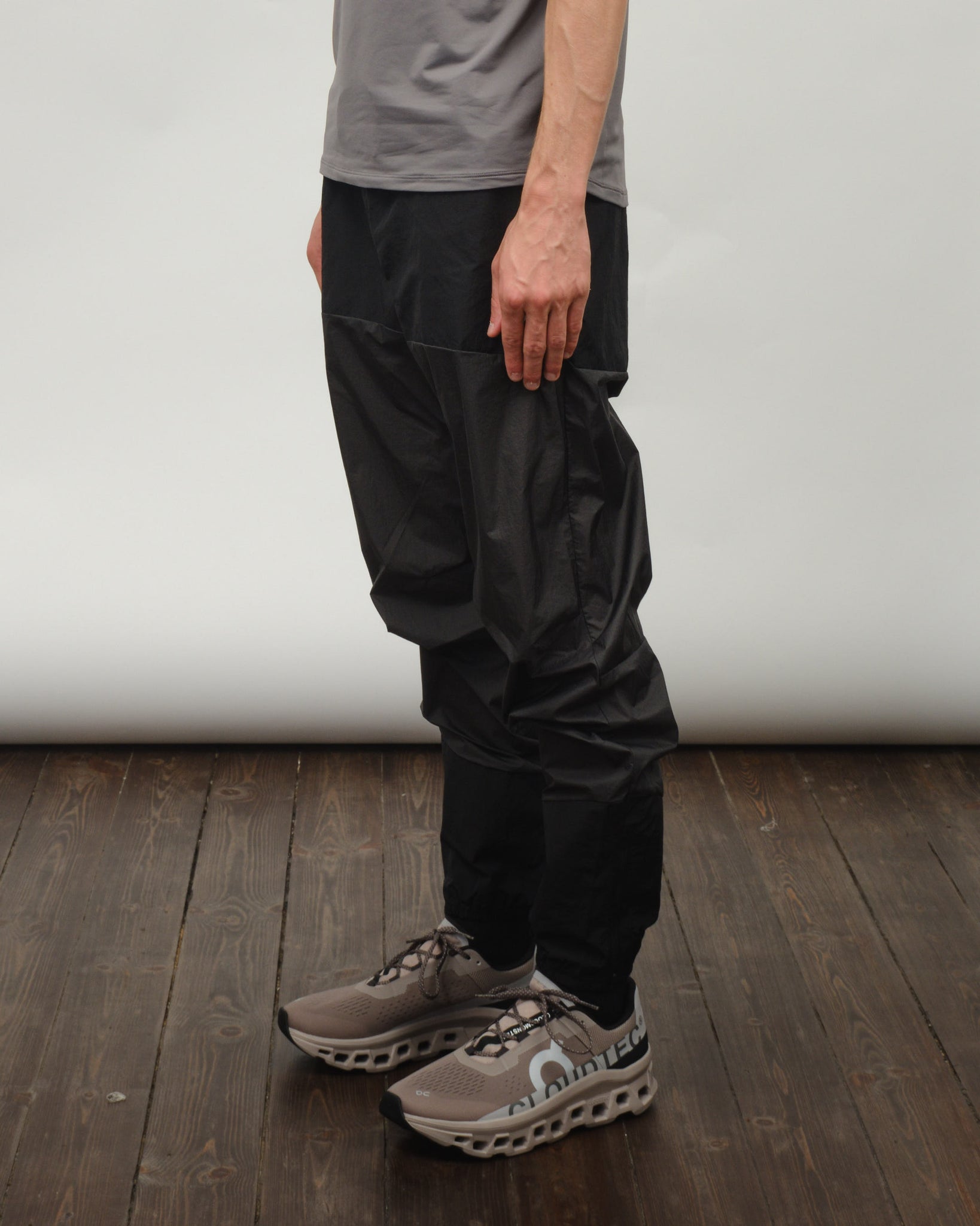 Ultralight DWR Paneled Track Pants - Black