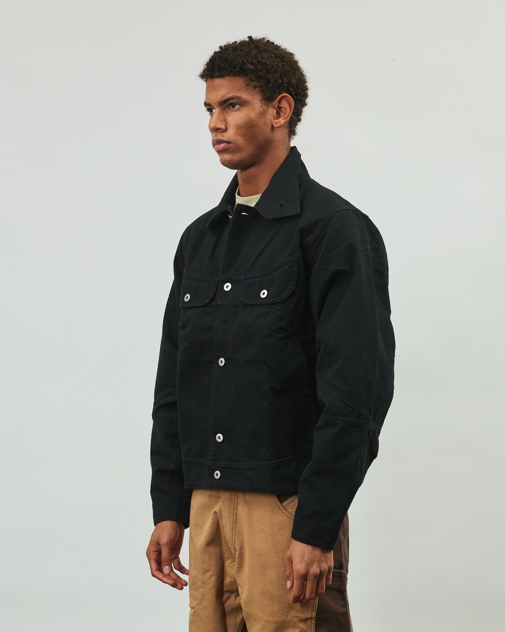 Welder Button Jacket - Black