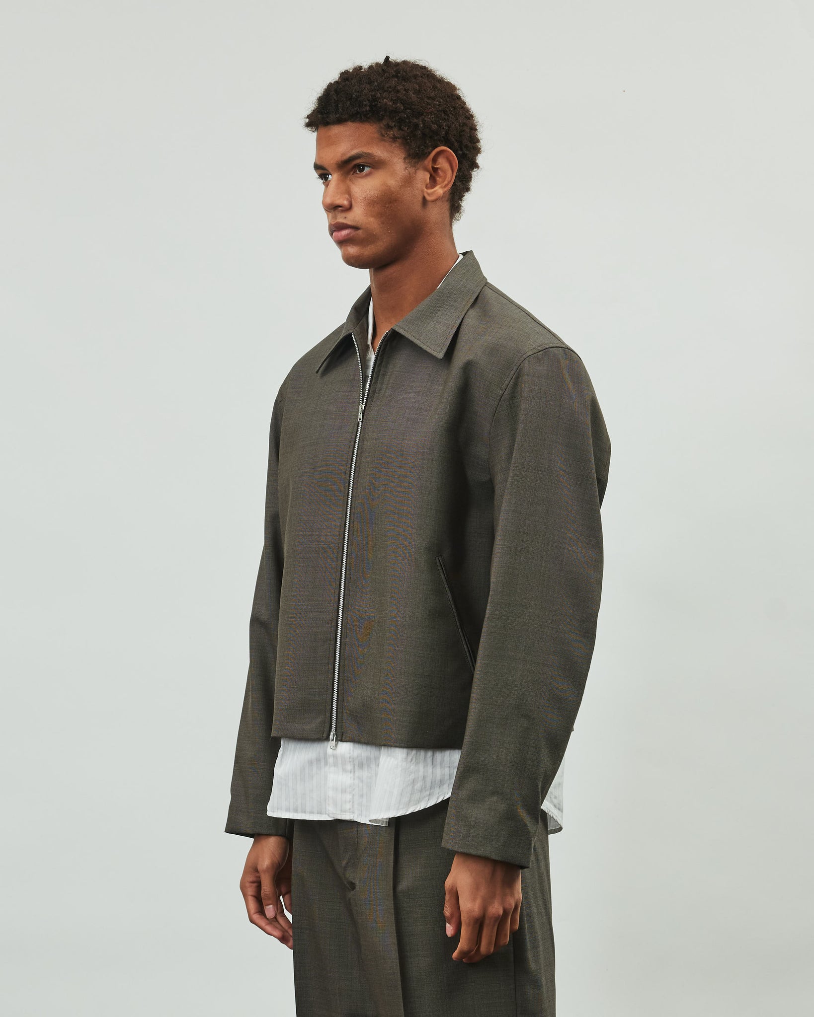 Mini Jacket - Grey Atom Check Wool