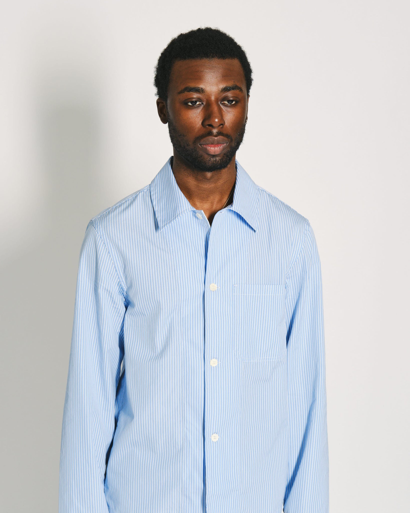 Another Shirt 7.0 - Small Light Blue Stripe