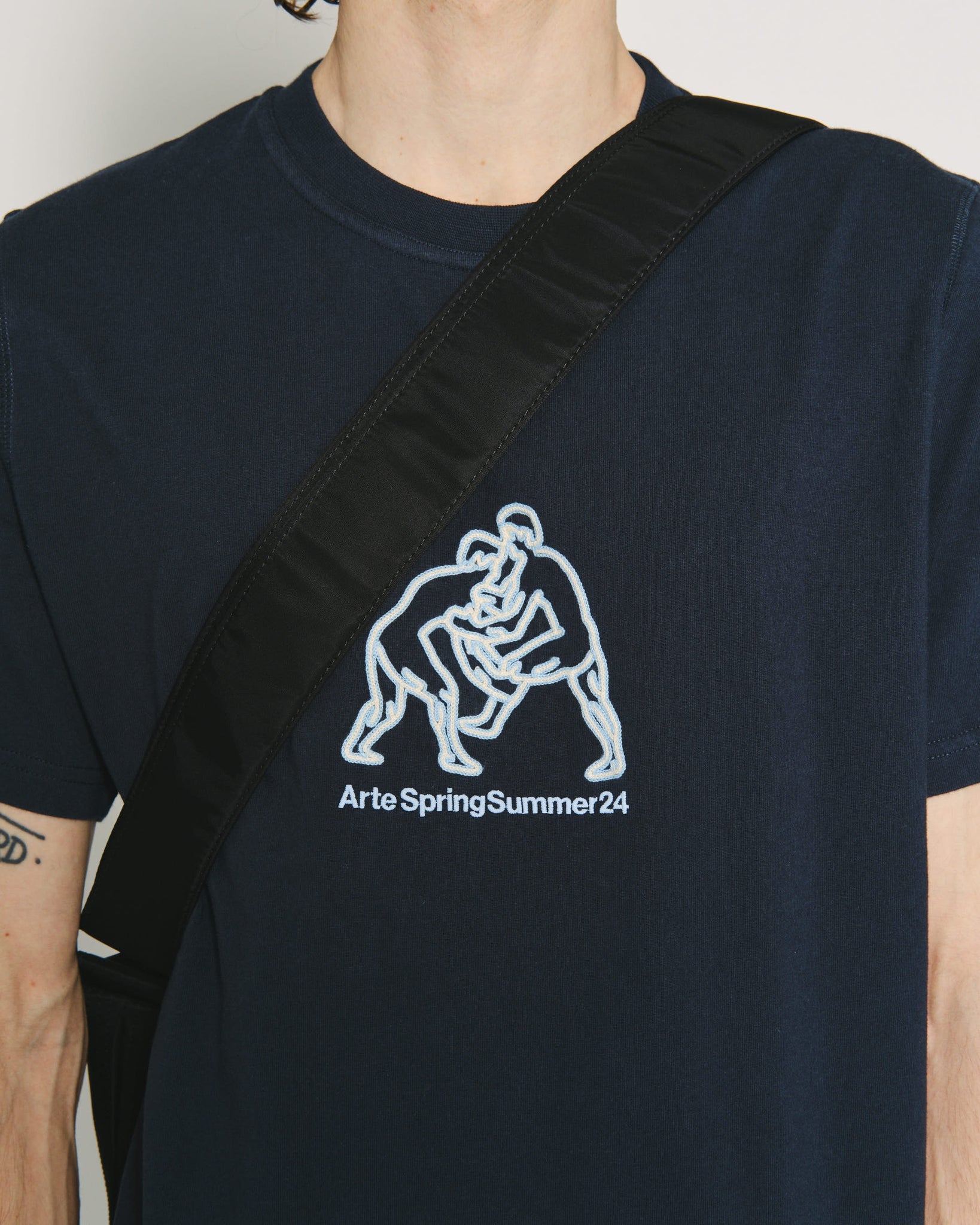 Teo Fighter Front T-Shirt - Navy