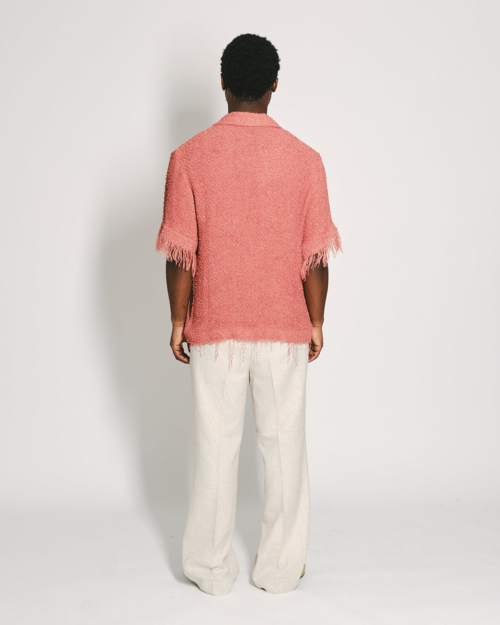 Fausto Shirt - Washed Fringed Red