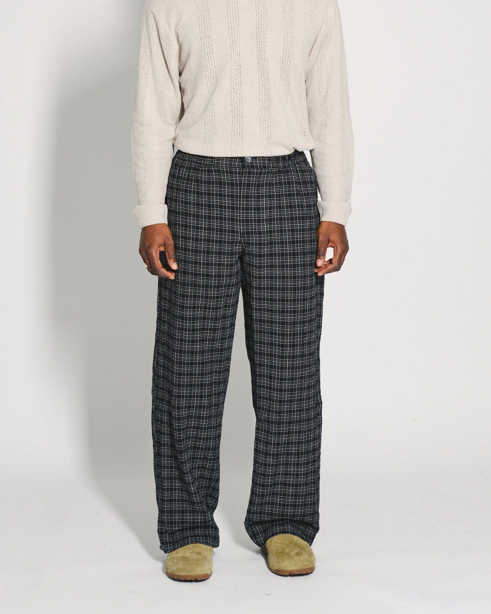Easy Trousers - Black Check