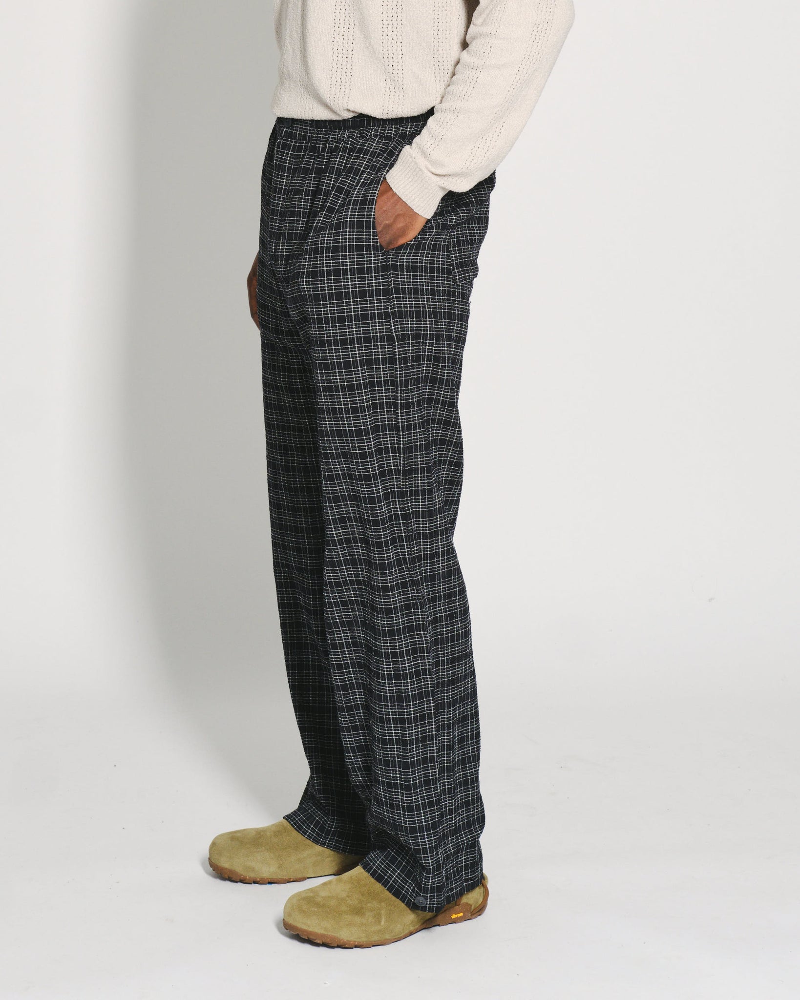 Easy Trousers - Black Check