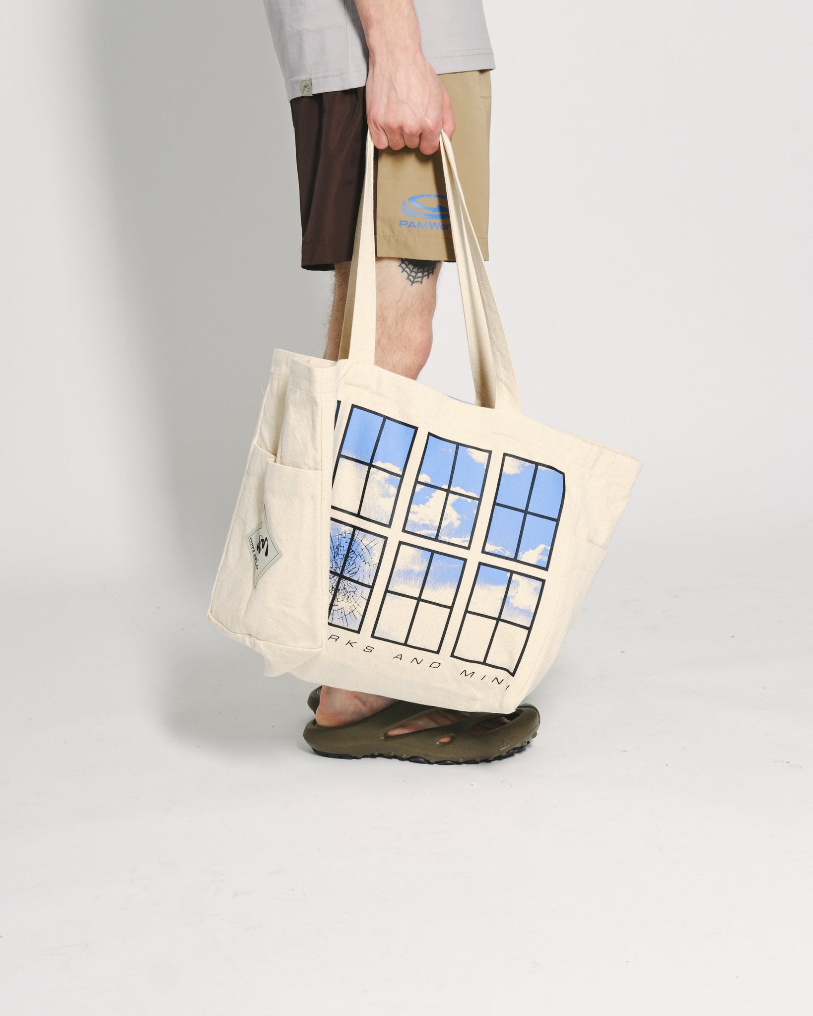 Shopper Tote Bag - Ecru Sky