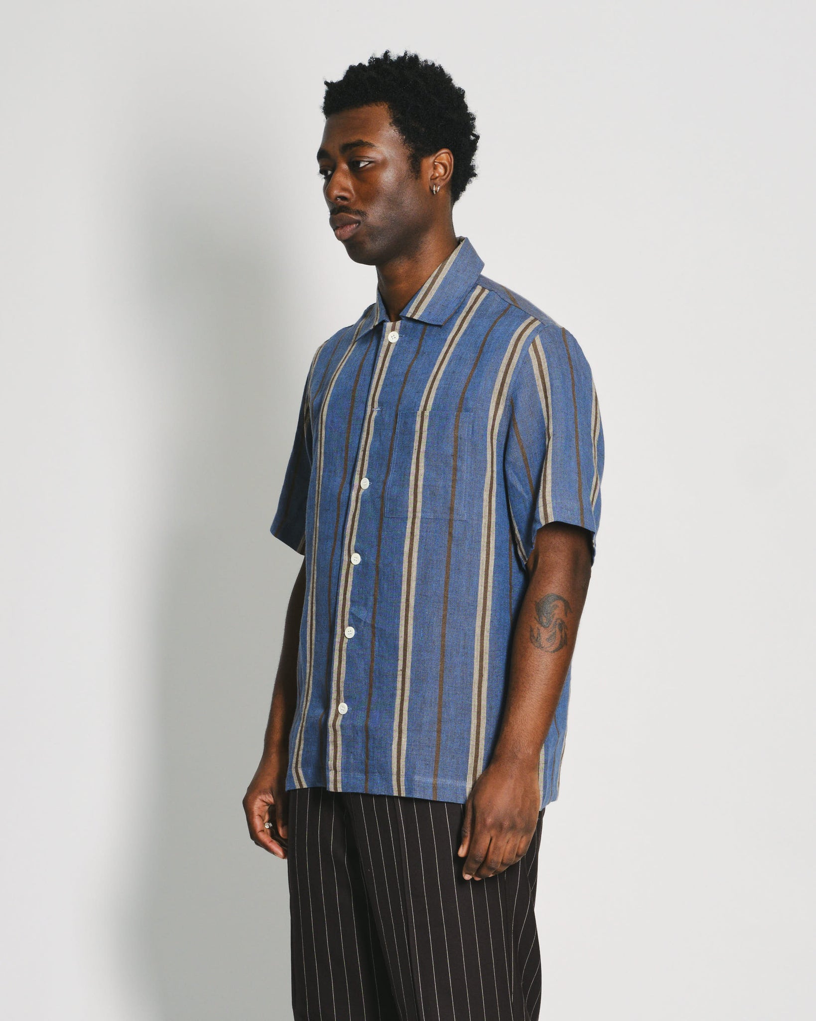 Another Shirt 2.0 - Blue Brown Stripe