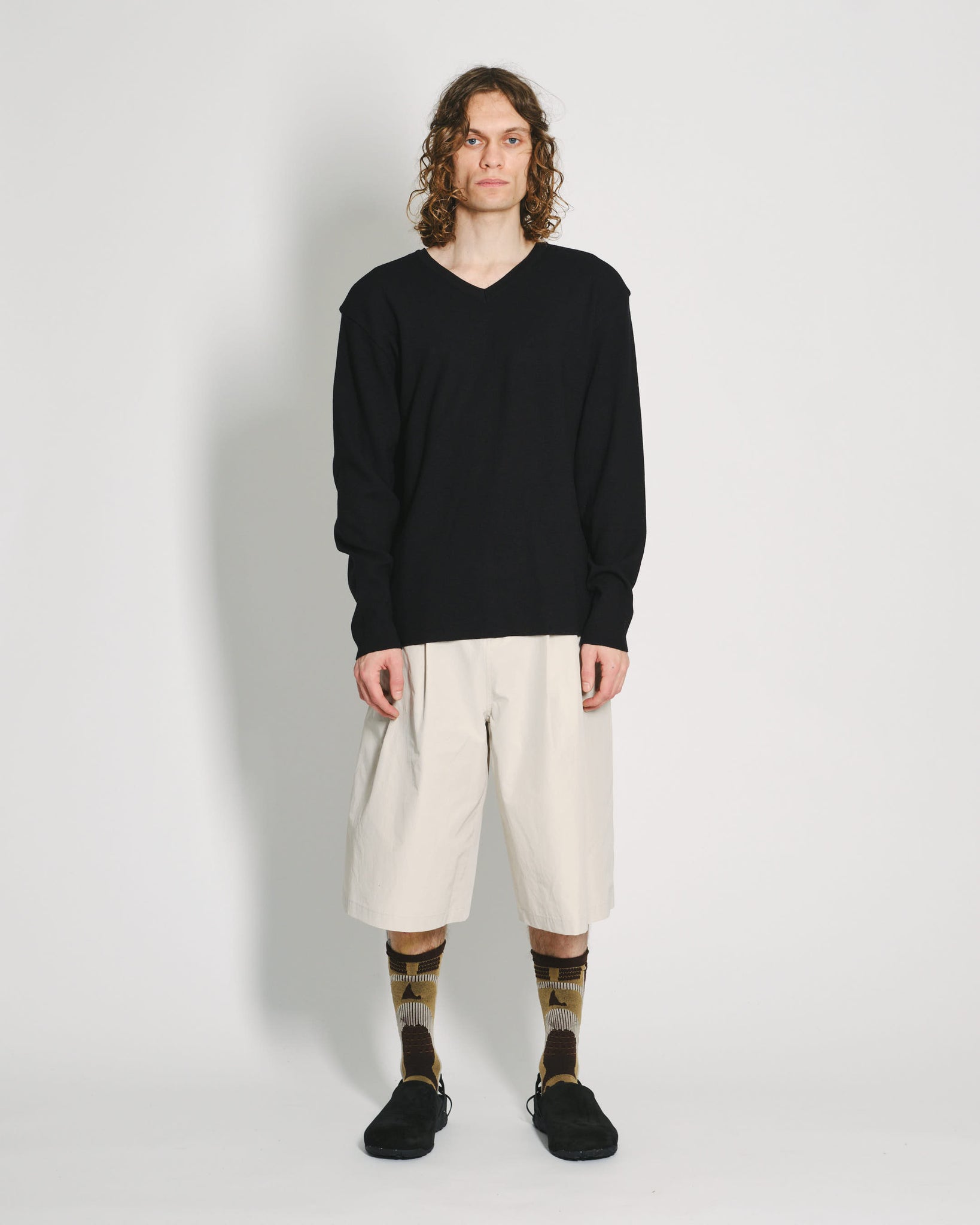 Two Way Neck Pullover - Black