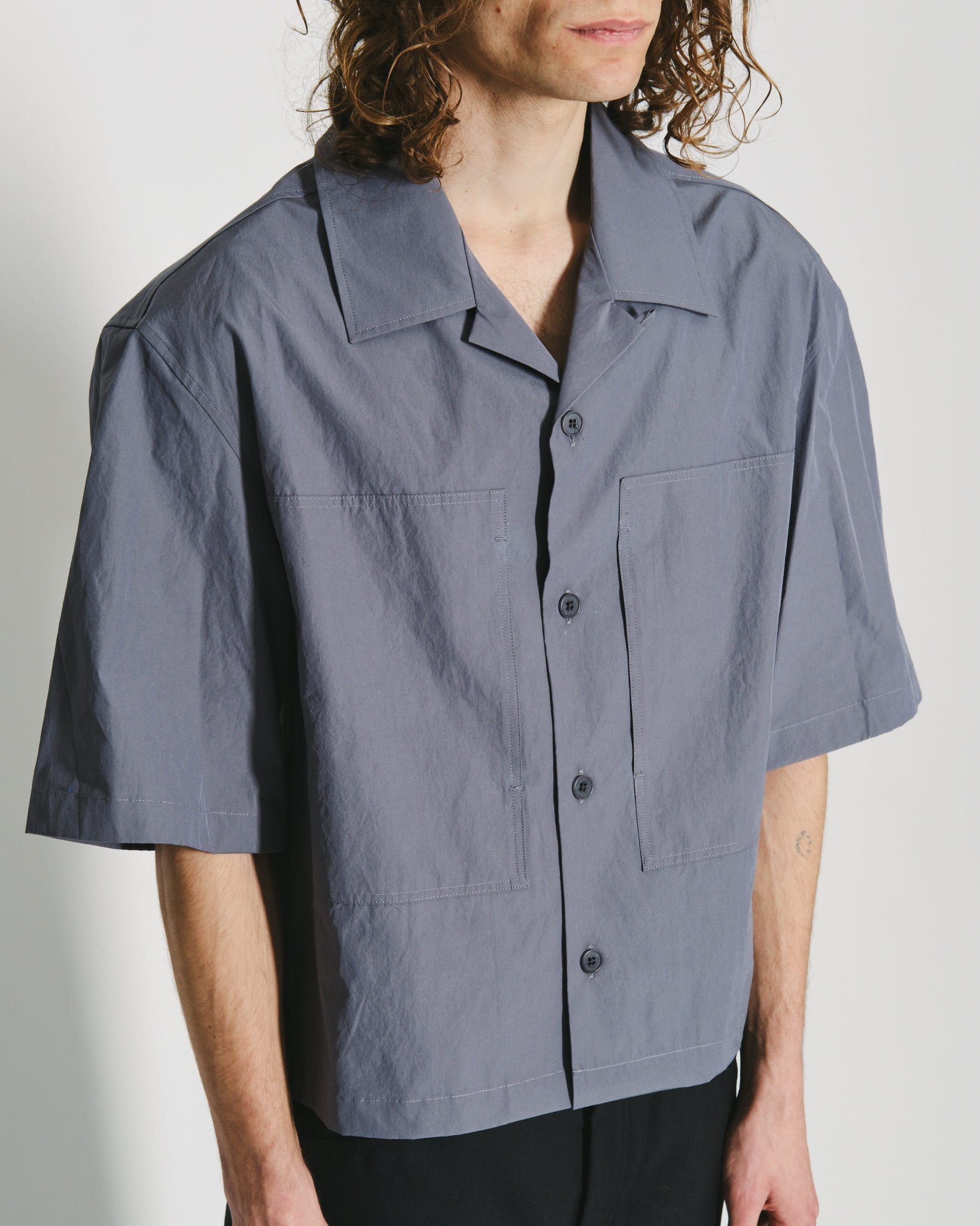 Pocket Half Shirt - Charcoal