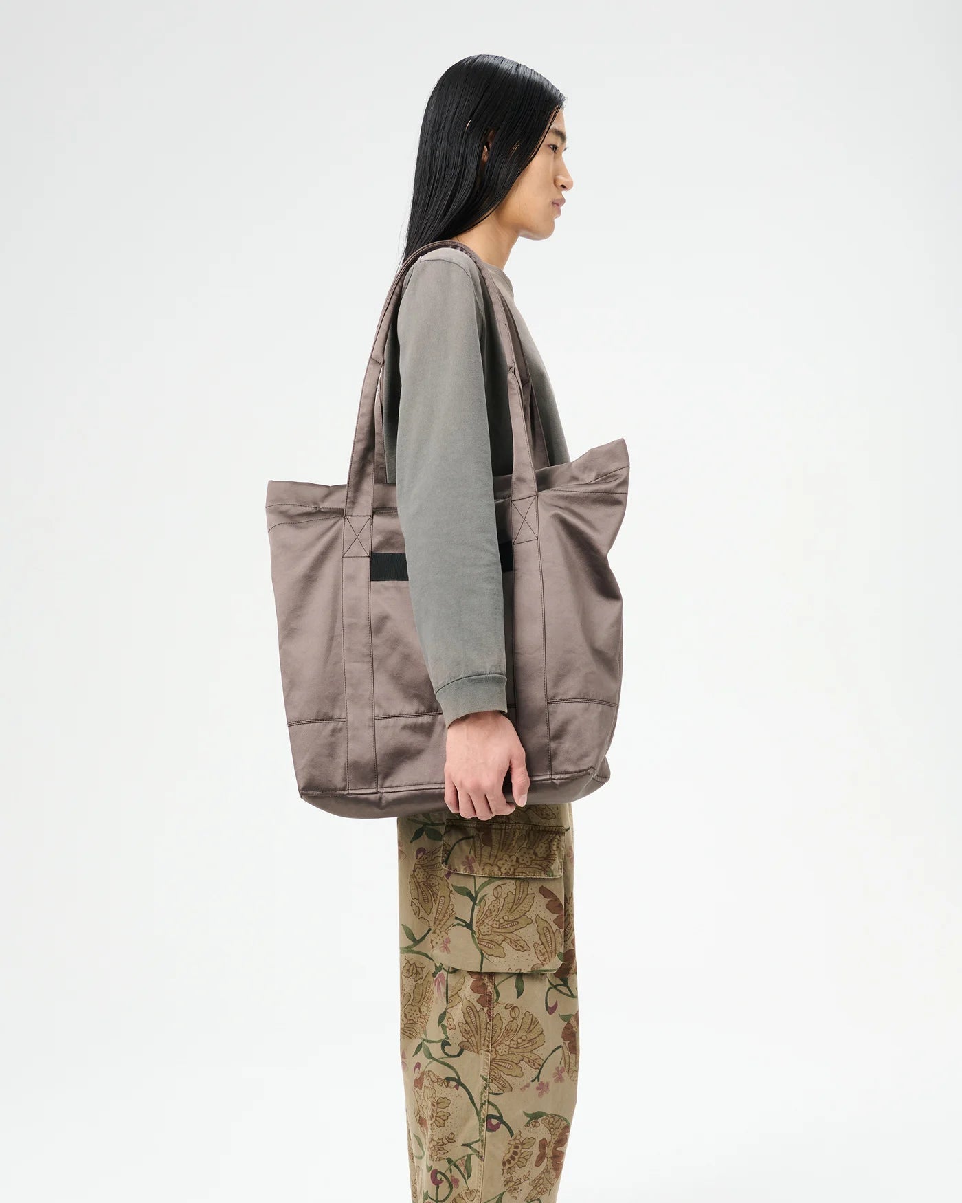 Aviation Tote - Olive Dense Sateen