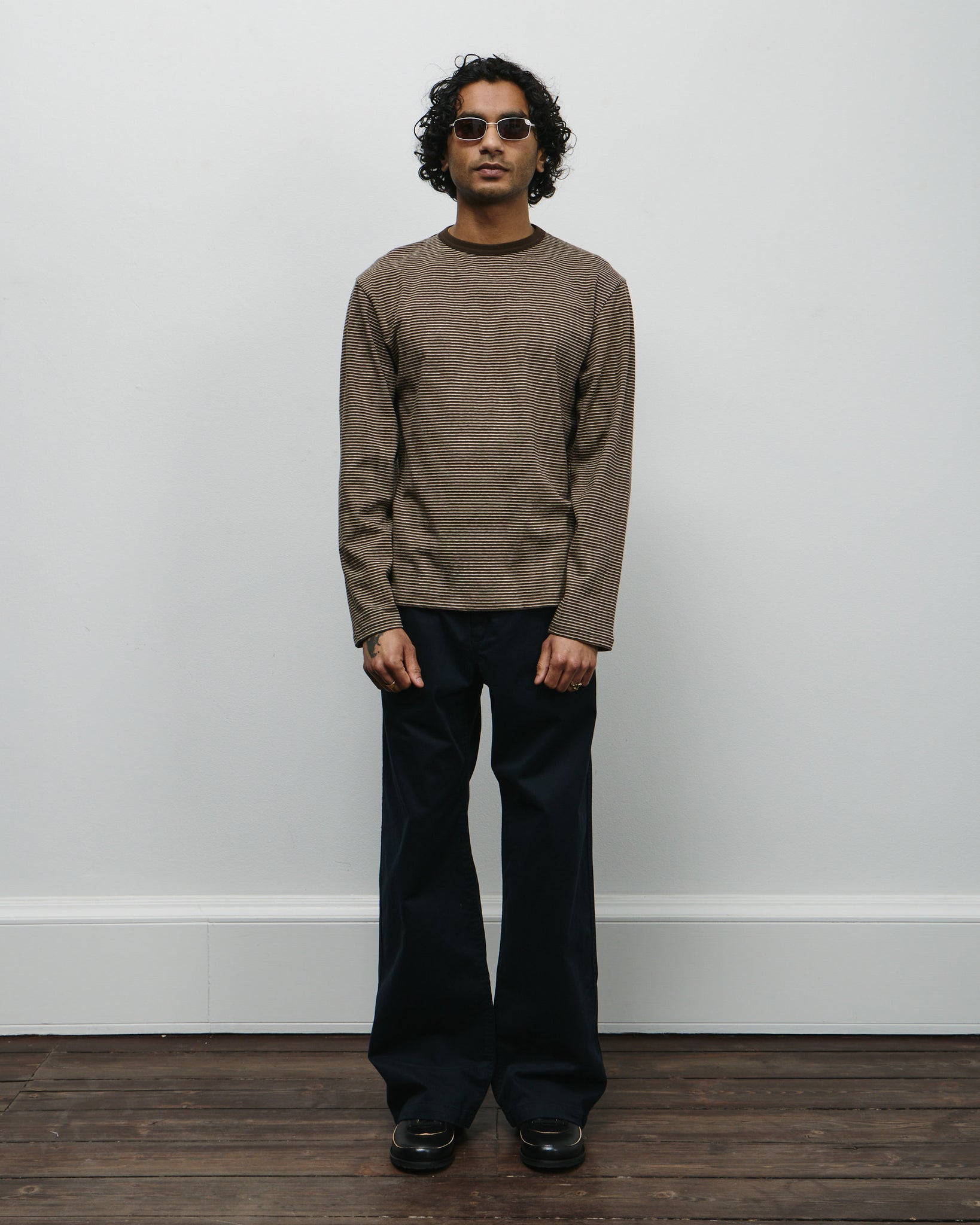 Another Edition トップス Another Aspect - Another T-shirt 3.0 JPN - Brown Stripe – GROCERY