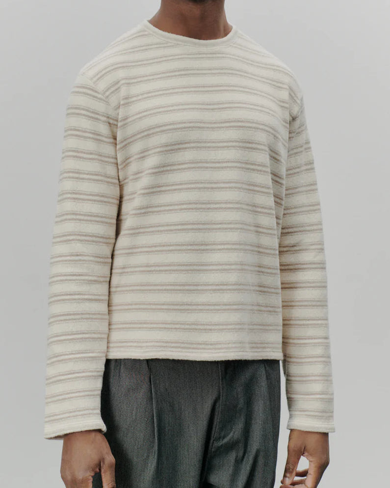 Pass Longsleeve - Cream/Light Brown Stripe