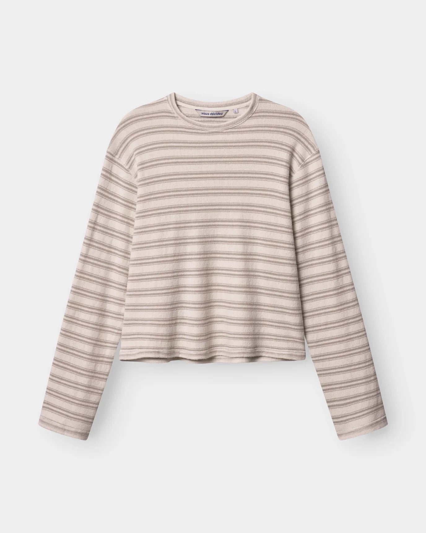 Pass Longsleeve - Cream/Light Brown Stripe