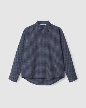 Made Shirt - Navy/Blue/Grey Check