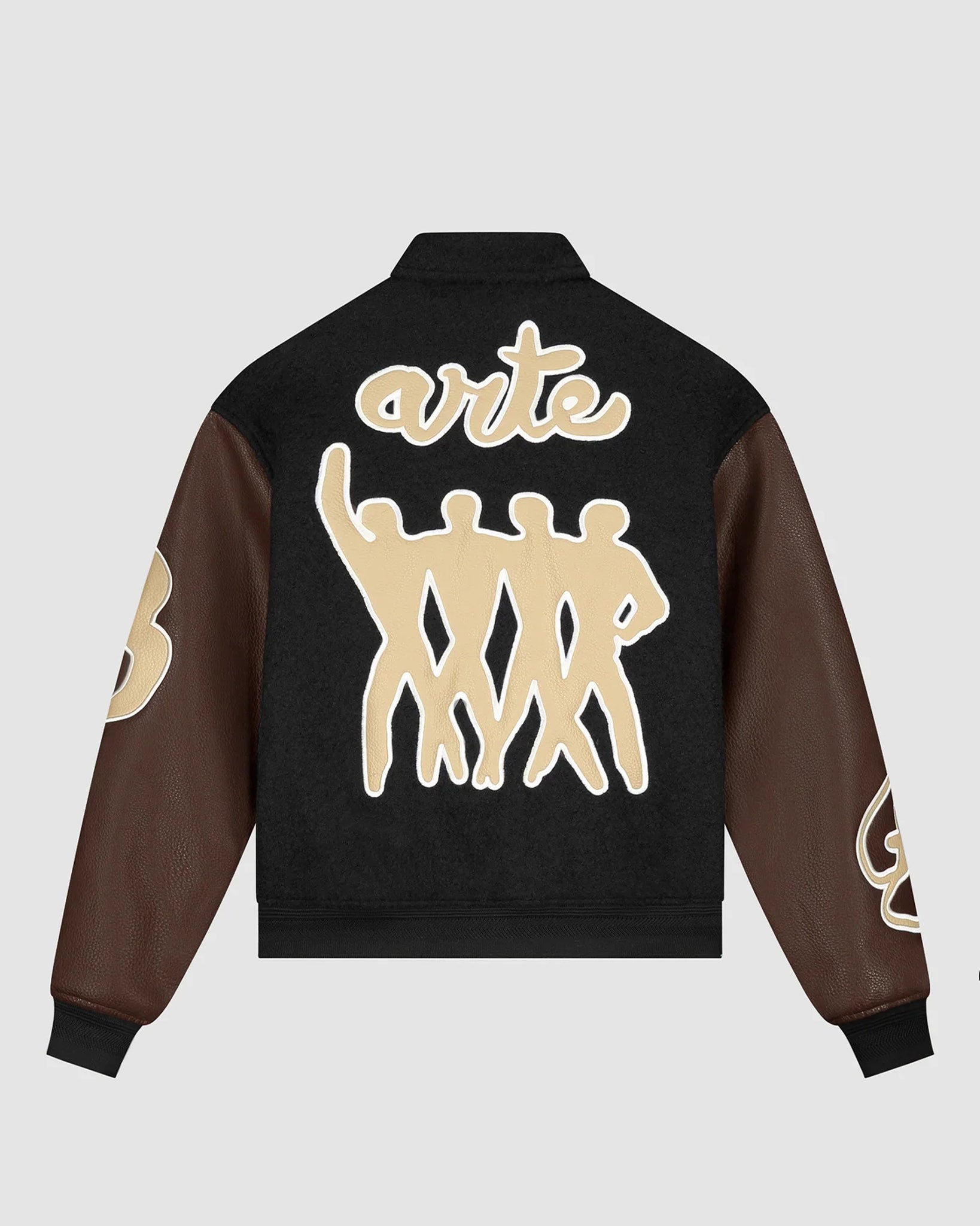 Varsity Jacket - Black/Brown