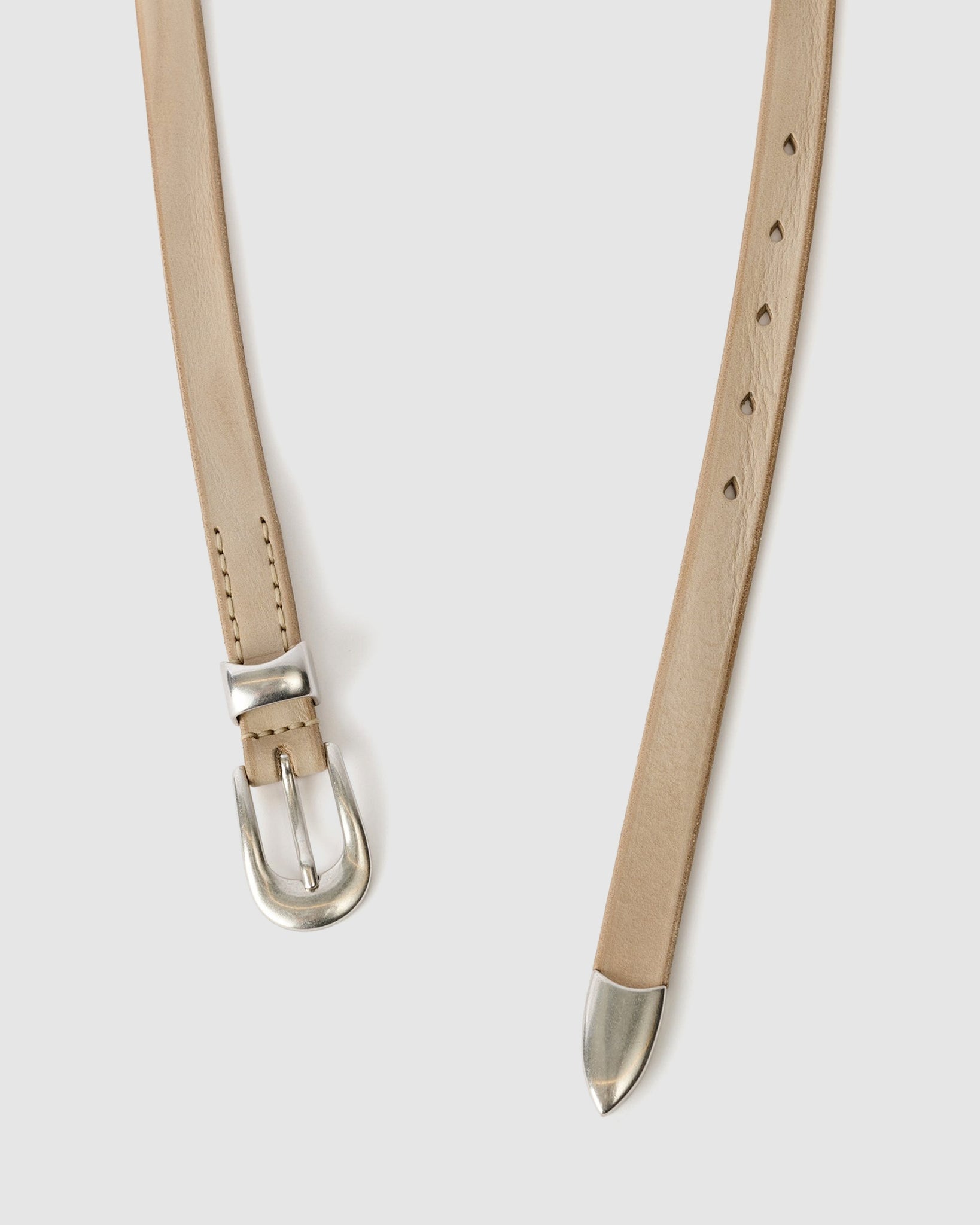 2 cm Belt - Chalky White Leather