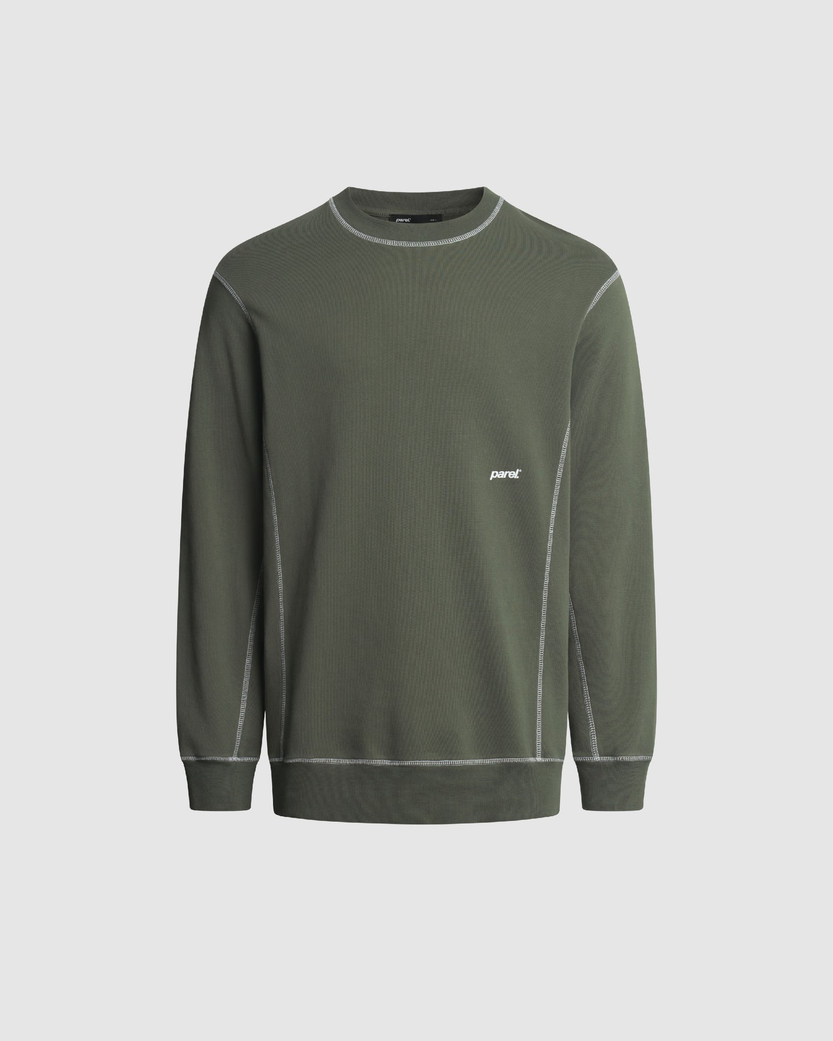 Contrast Crewneck - Army Green