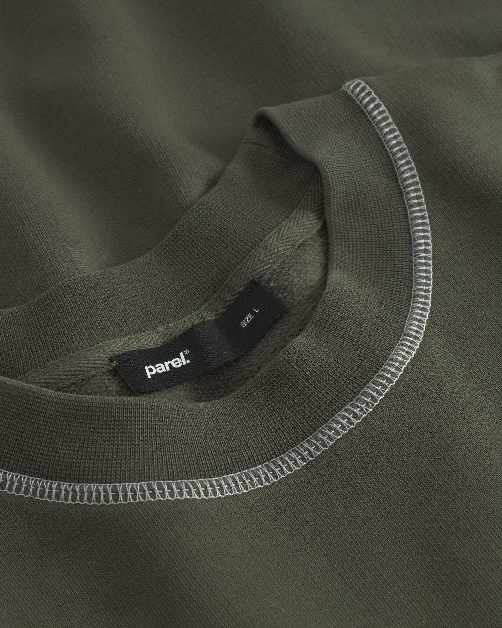 Contrast Crewneck - Army Green