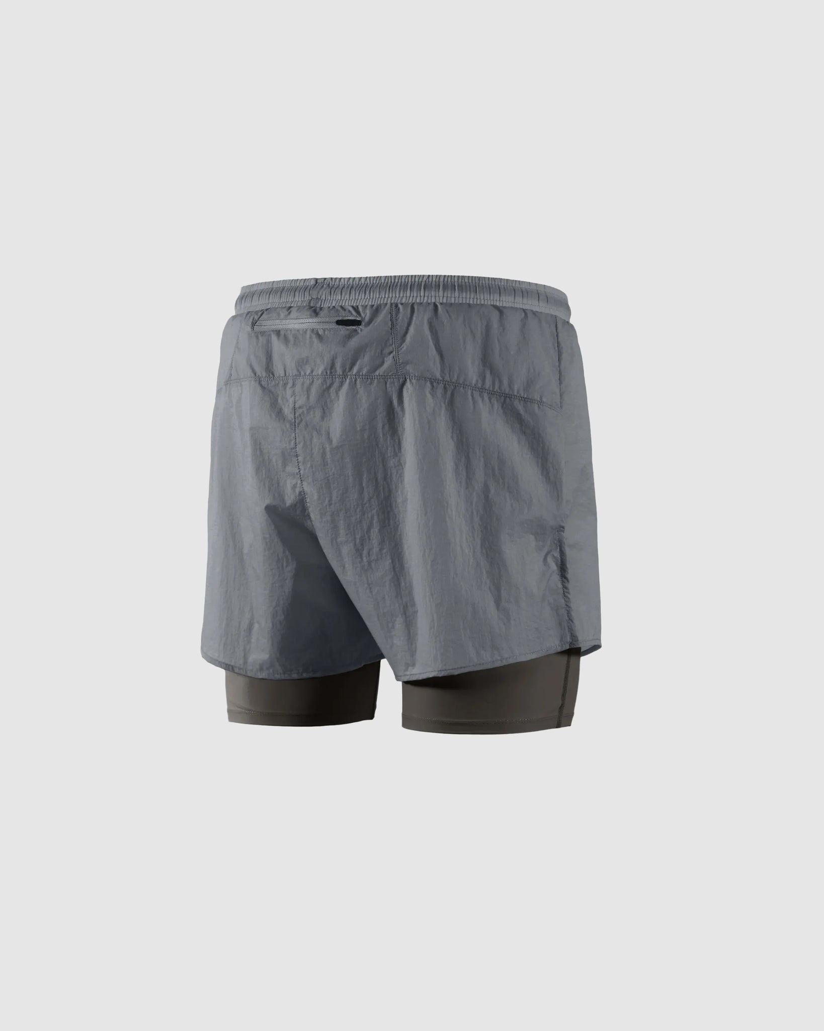 Ripstop Layered Trail Shorts - Charcoal/Slate Brown