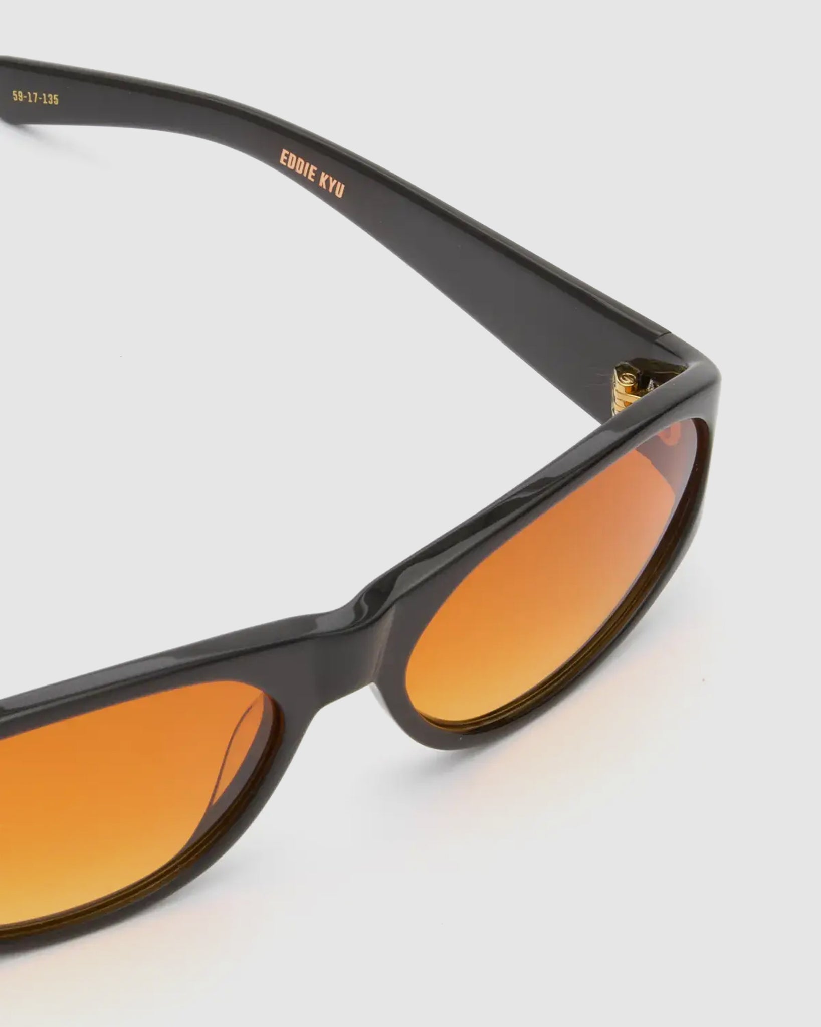 Eddie Kyu - Solid Brown/Sunset Orange Lens