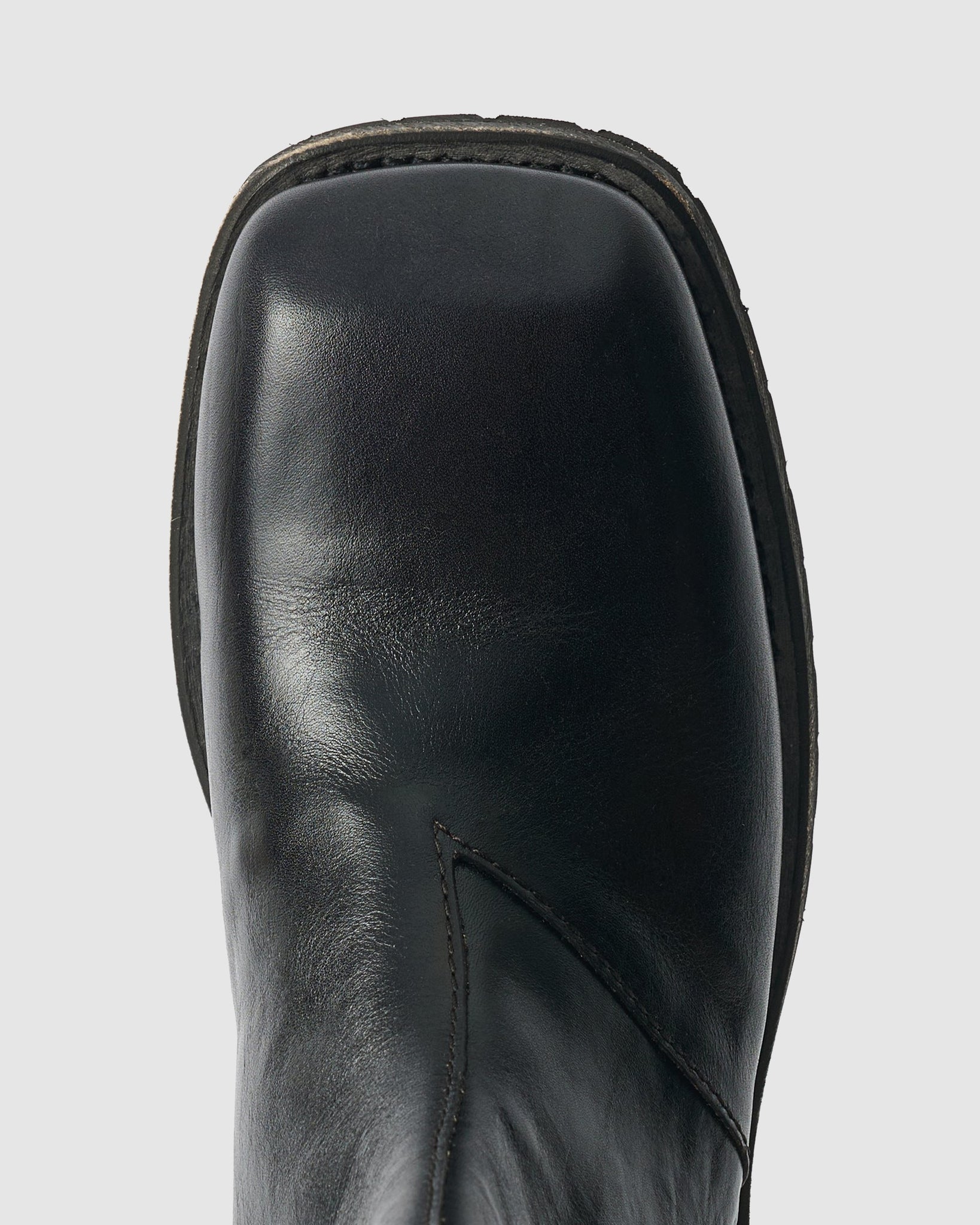 Engine Boot - Deep Black Leather