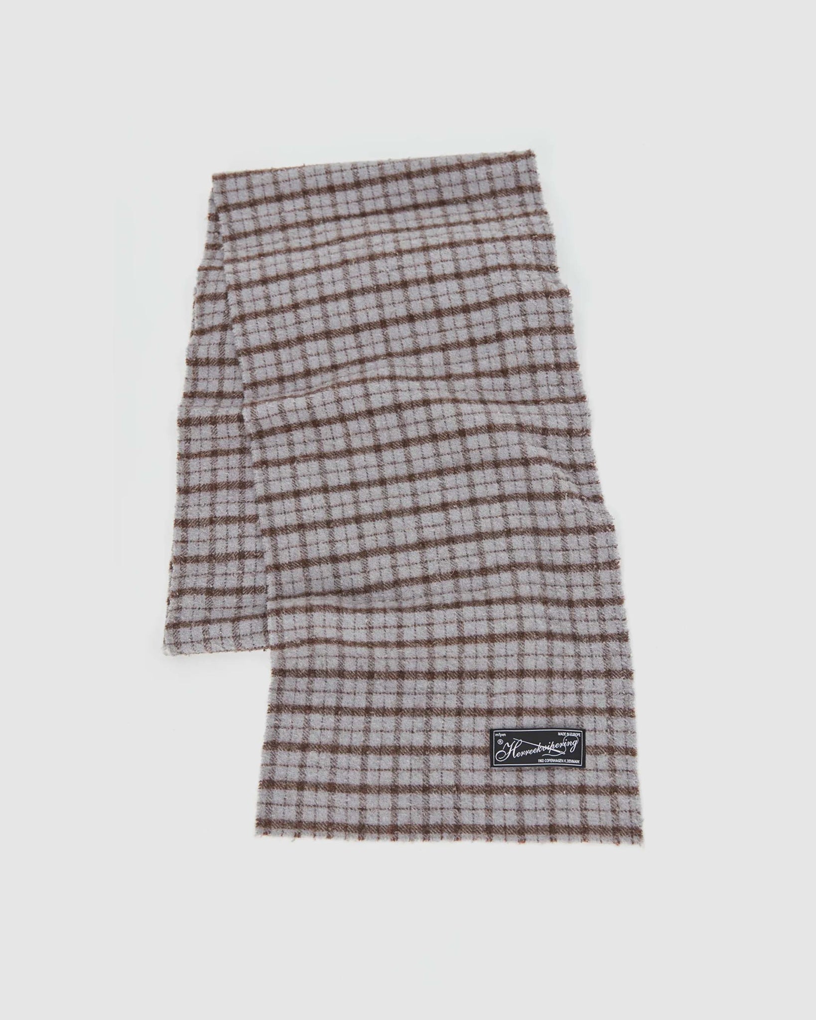 Wool Scarf - Beige Check