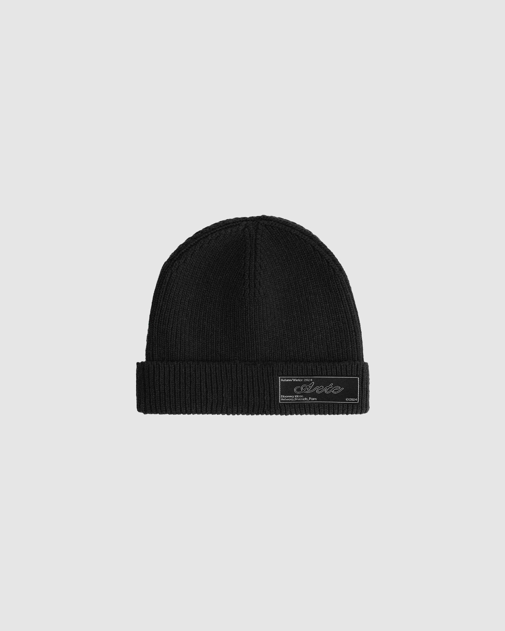 Woven logo beanie - Black