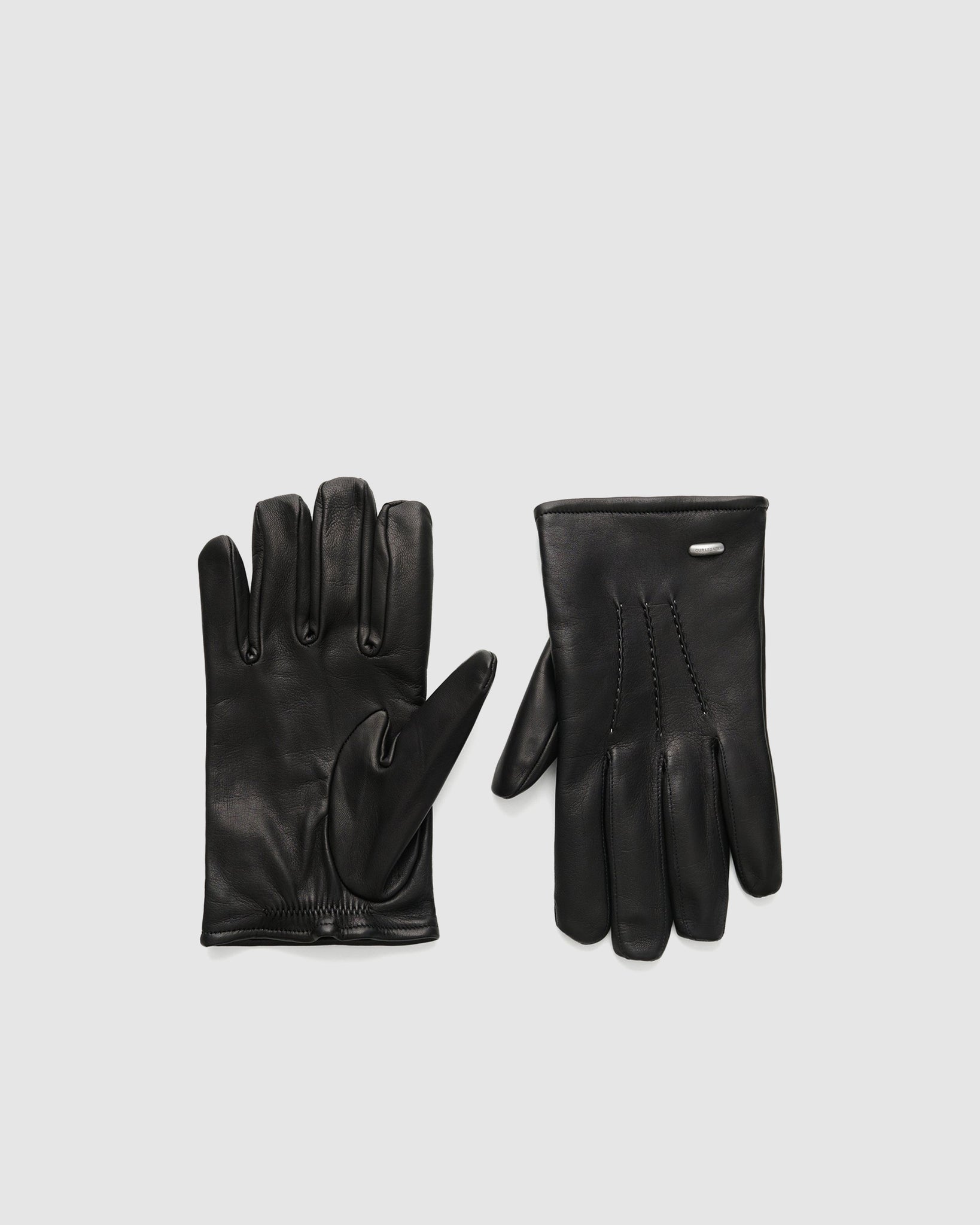 His Gloves - Black Leather