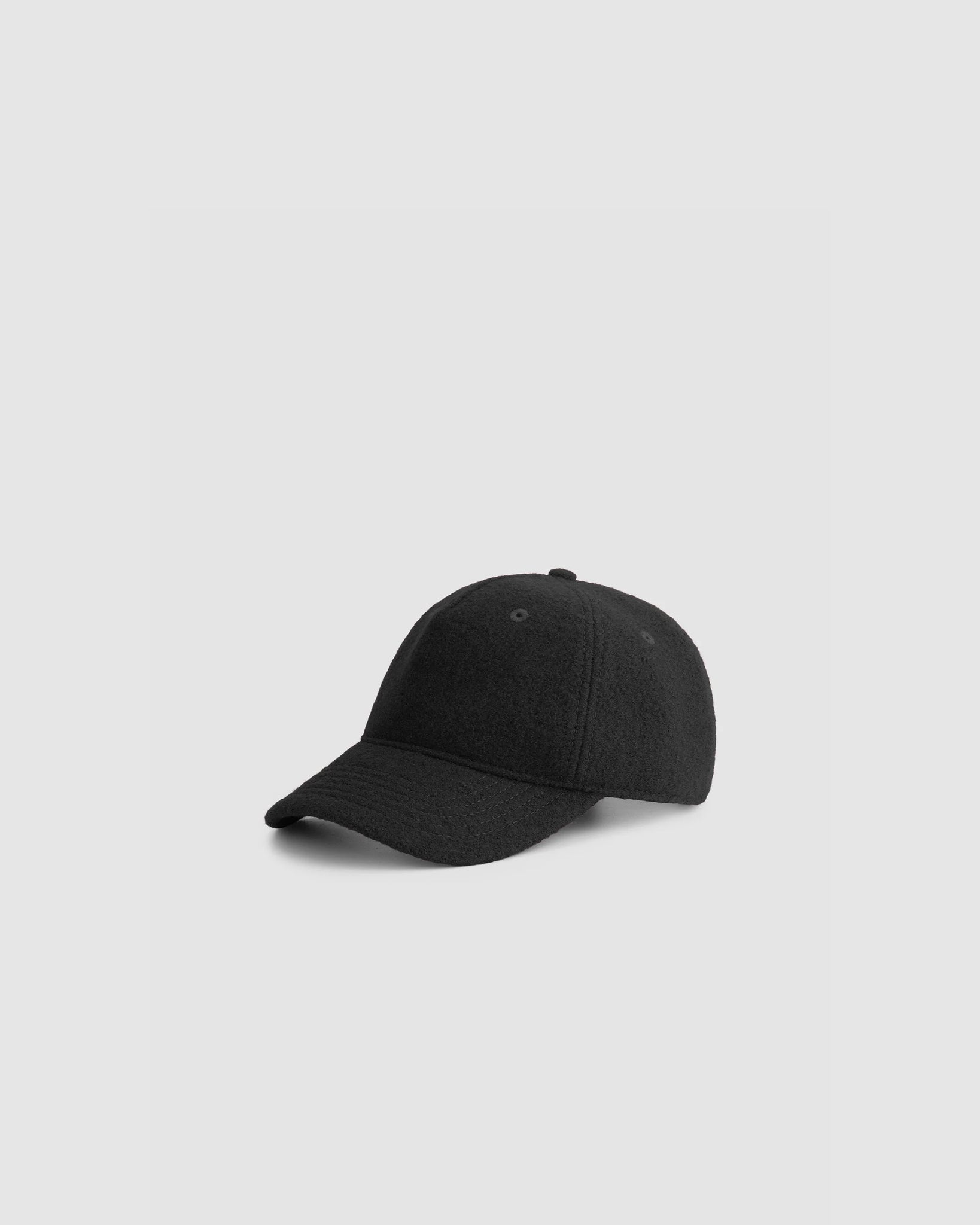 Boiled Wool Cap - Black