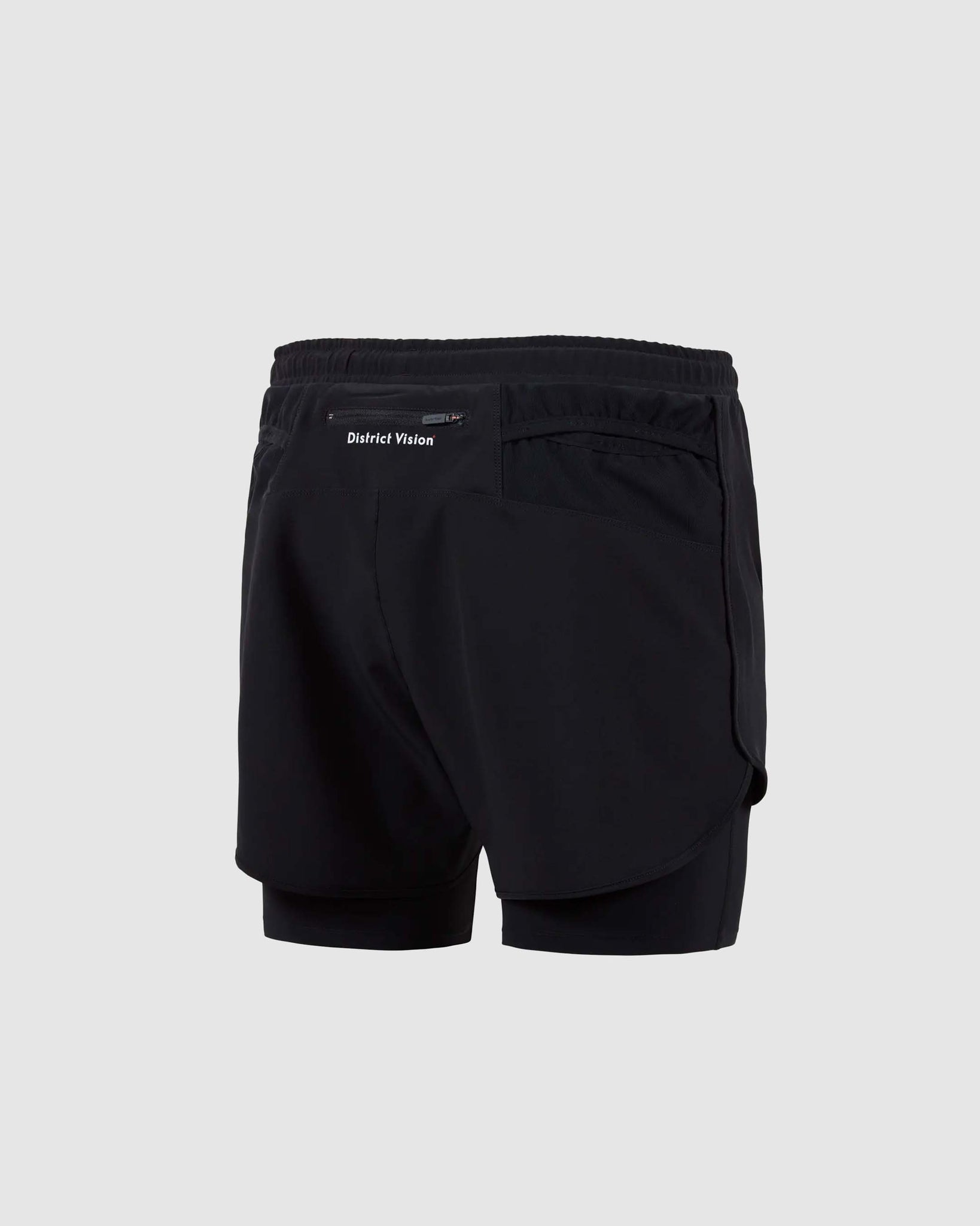 Layered Pocketed Trail Shorts - Black