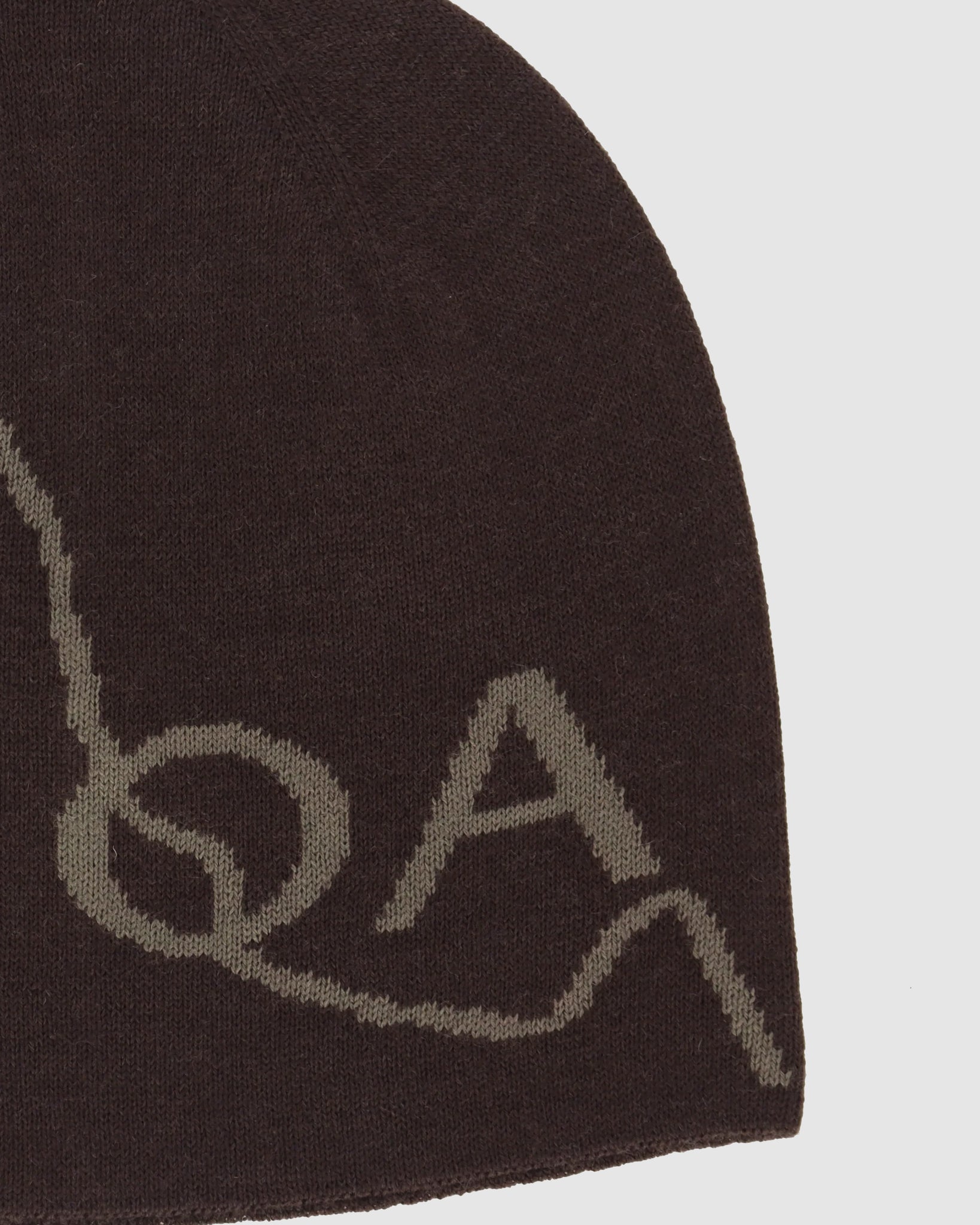 Logo Wool Beanie - Brown