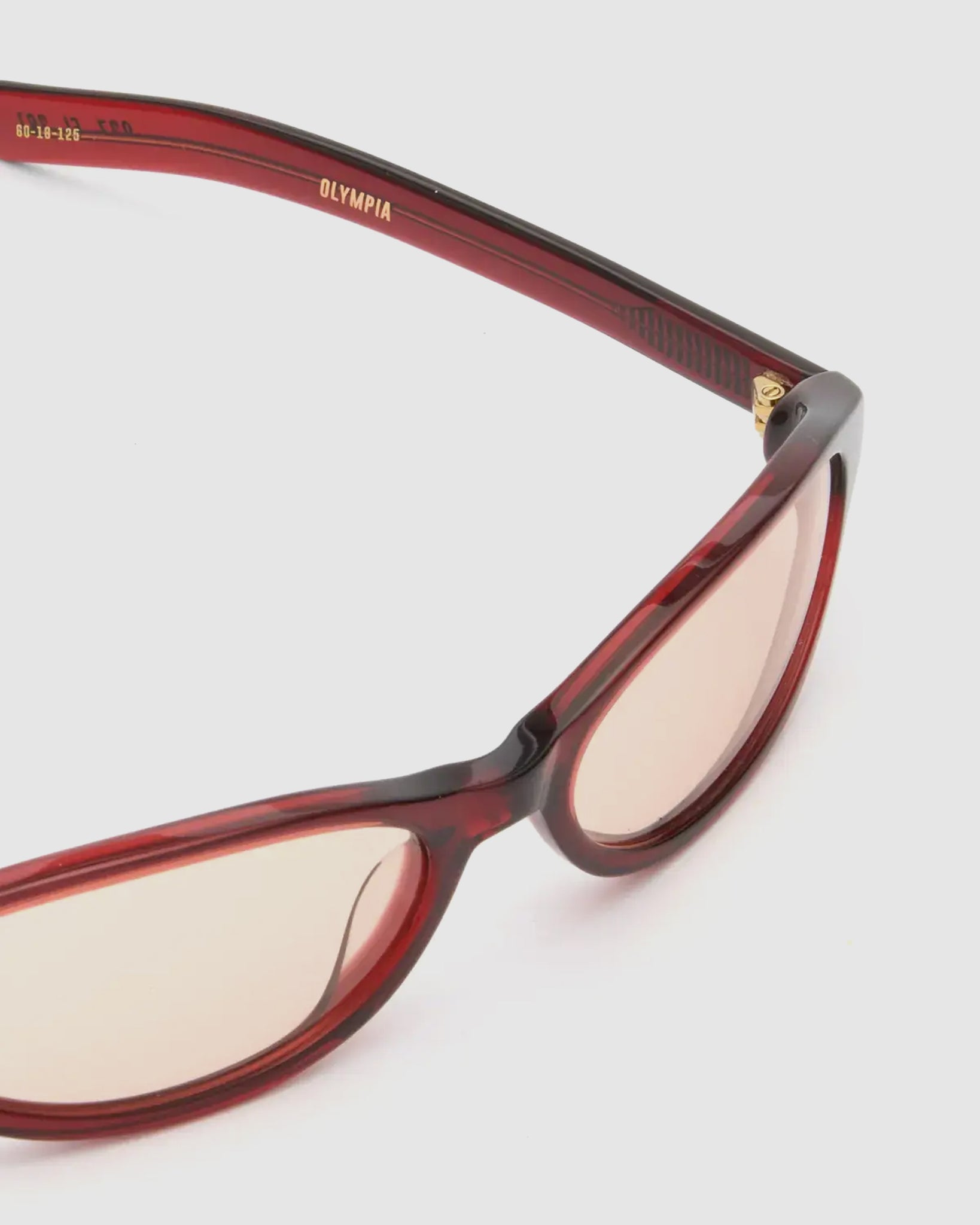 Olympia - Crystal Burgundy/Solid Peach Lens