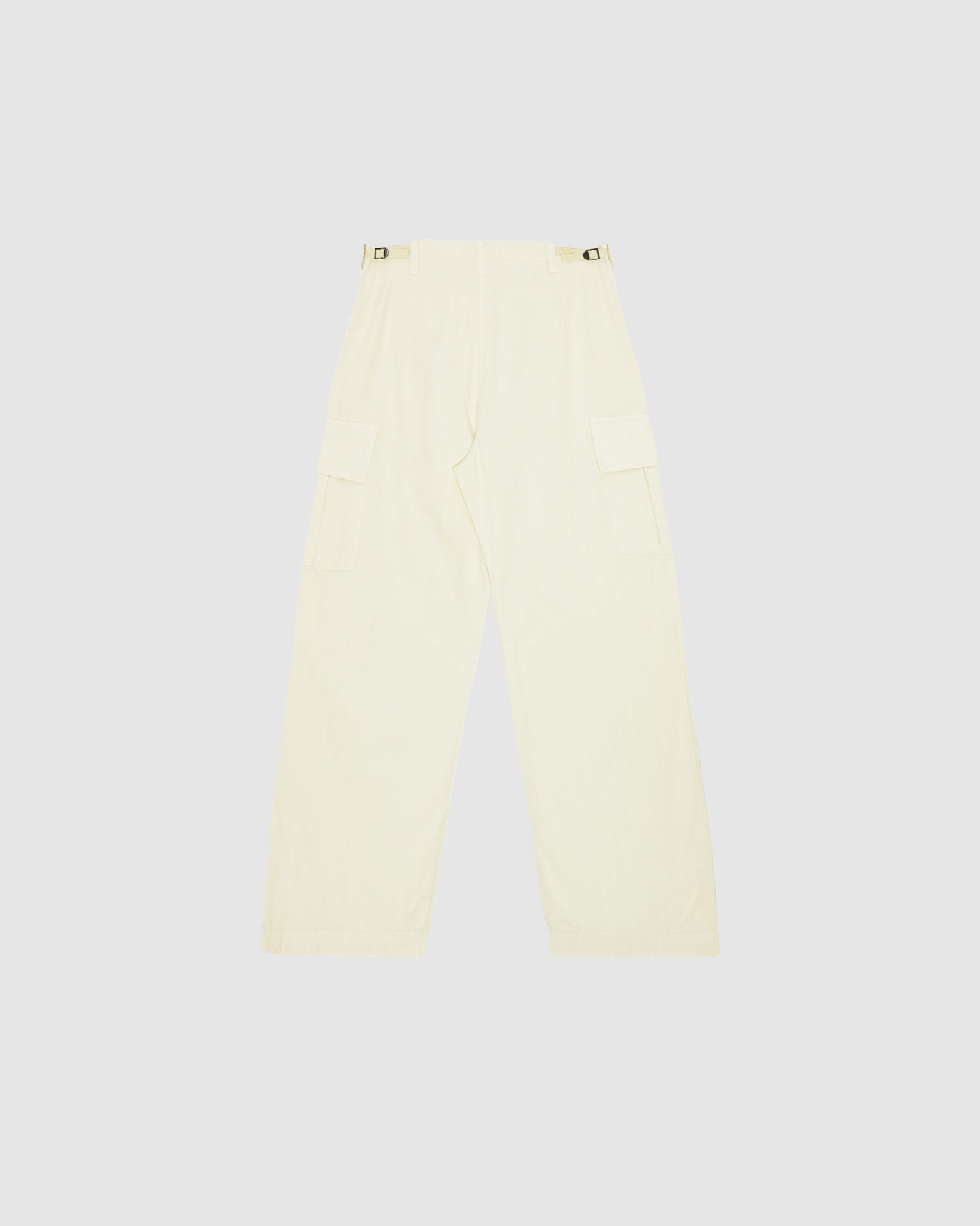 Herringbone Cargo Trousers - Off White