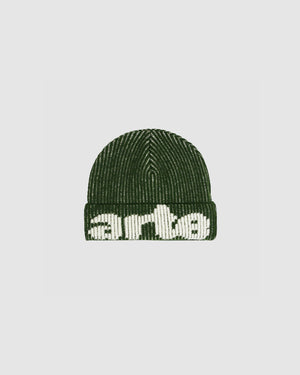 Ribbed Beanie - Green