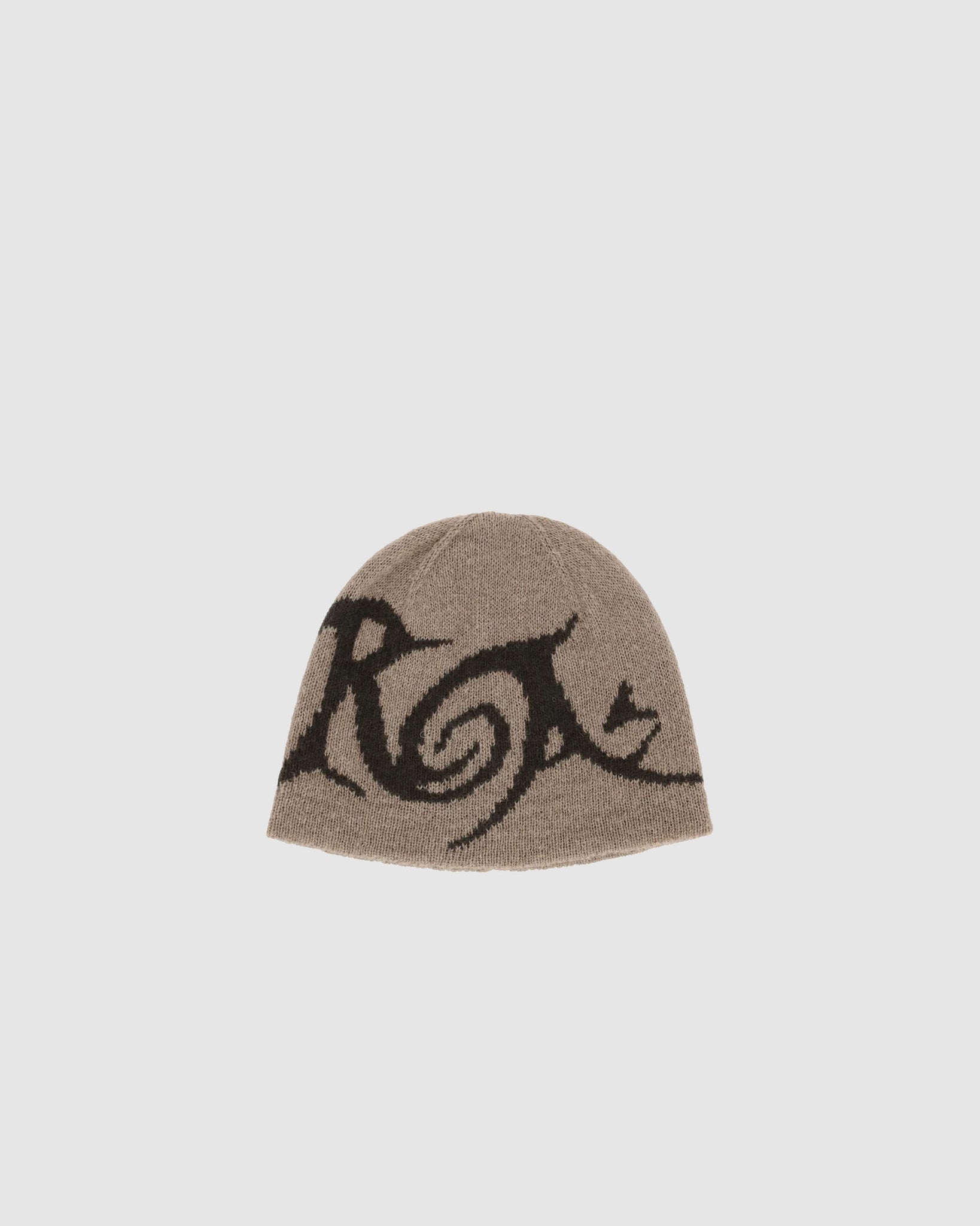 Graphic Beanie - Taupe Brown