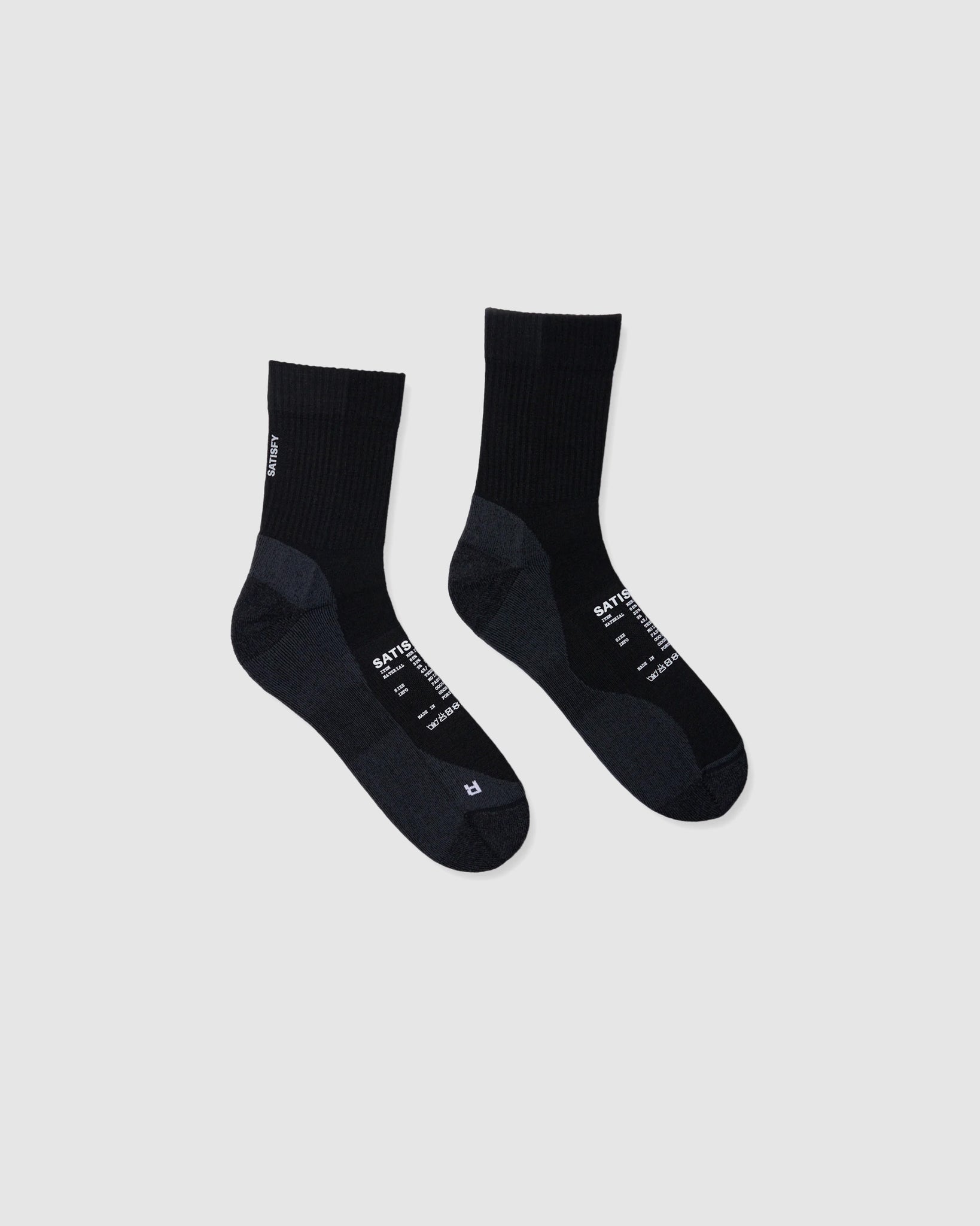 Merino Nylon Tube Socks - Black