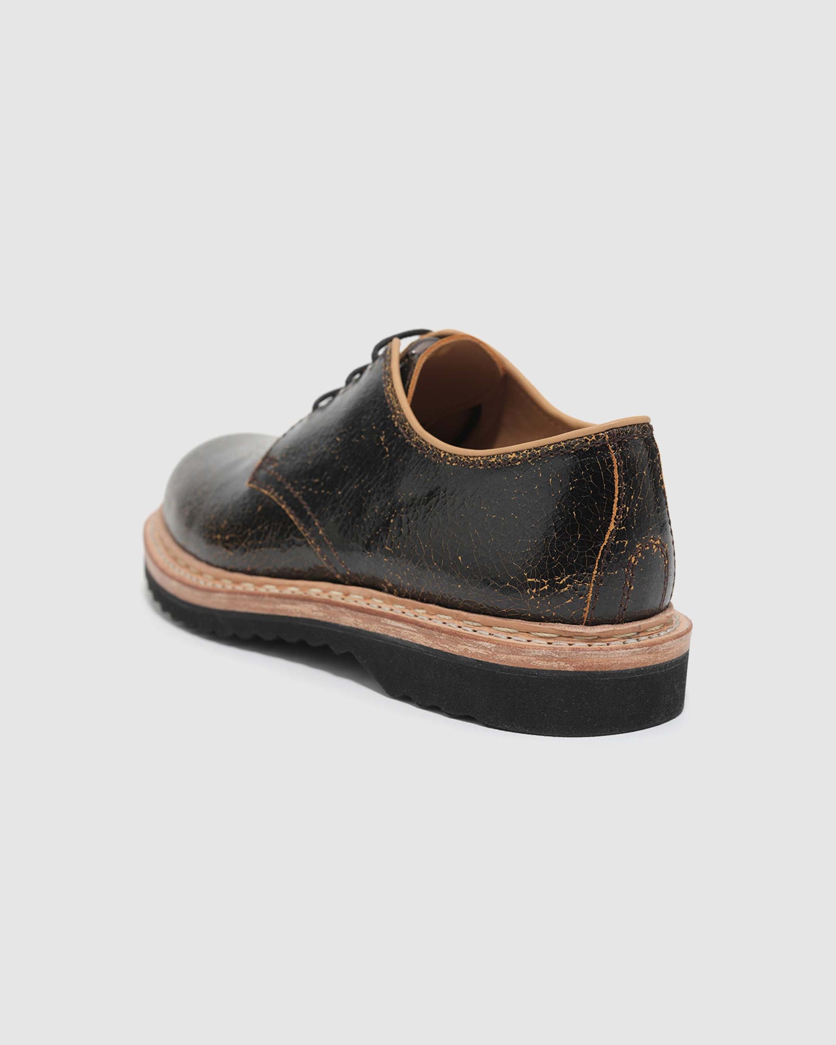 Trampler Shoe - Fractured Black Leather