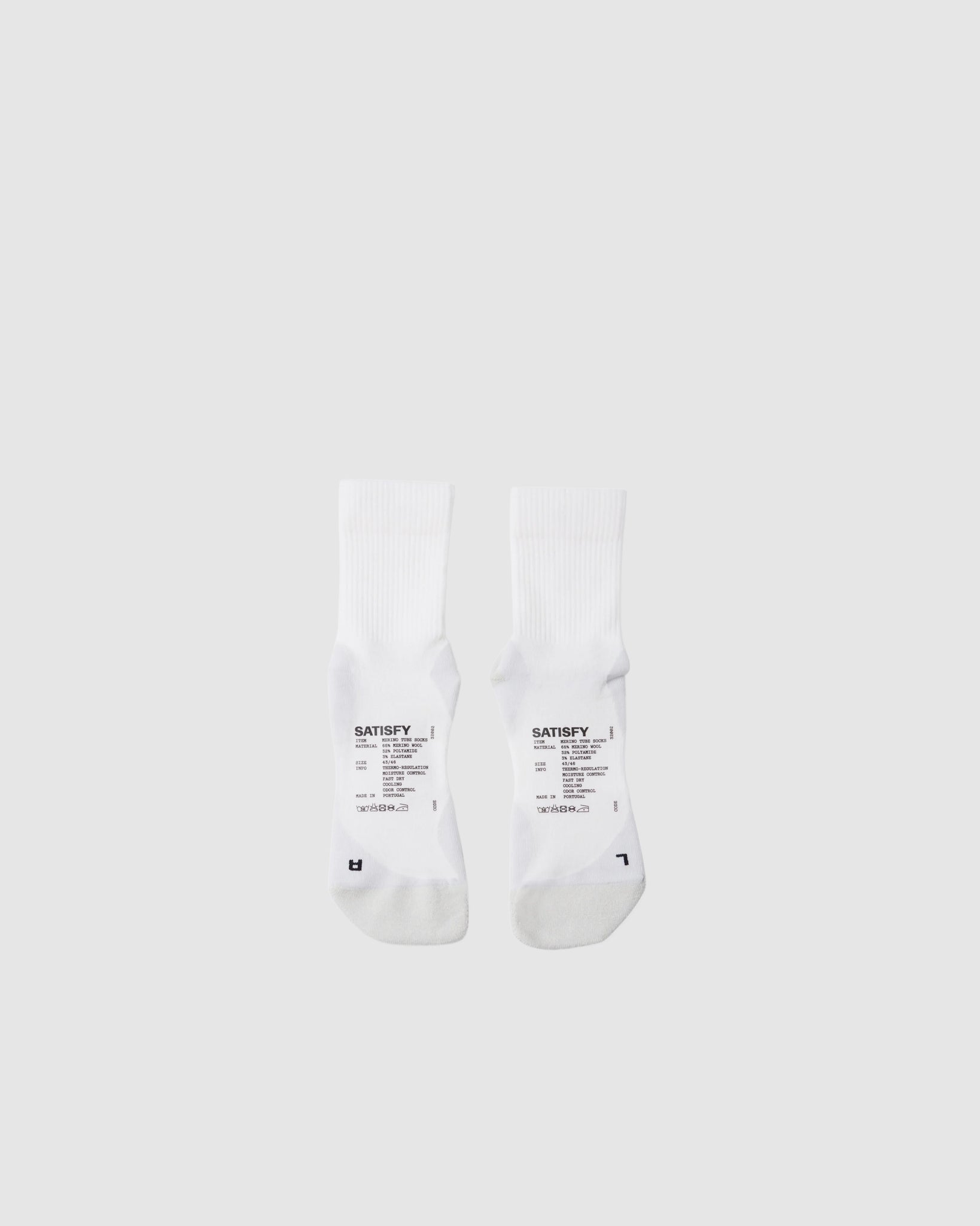 Merino Nylon Tube Socks - Off White